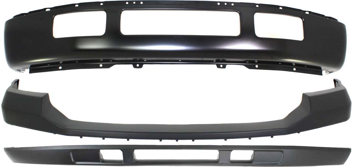 AM F 450 F 550 SUPER DUTY 05-07 FRONT BUMPER COVER 3 pc Kit with Bumper and Valance SKU KIT 070217-59 Partslink FO1057292 FO1002397 FO1095219 OEM 6C3Z17D957BAPTM 5C3Z17757EAA 5
