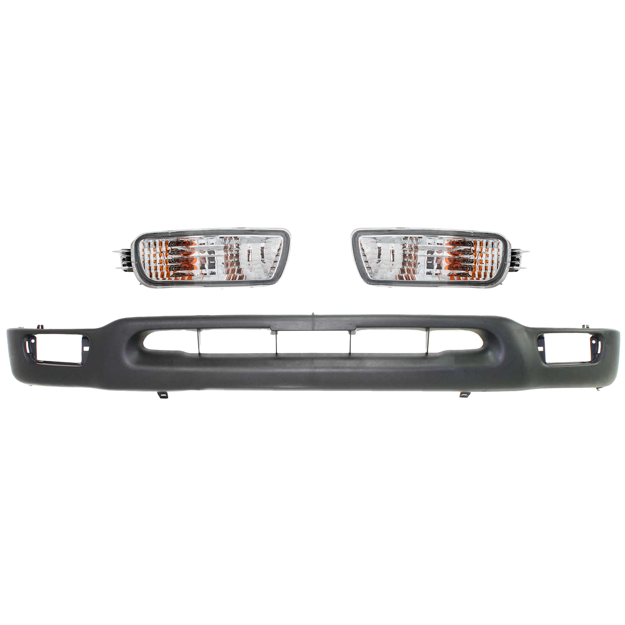 AM TACOMA 01-04 AUTO BODY REPAIR 3 pc kit with Valance and Turn Signal Light 2WD Exc. Pre Runner Model SKU KIT 070217-63 Partslink TO1095131 TO2530140 TO2531140 OEM 53901AD010-8152004080-81510040