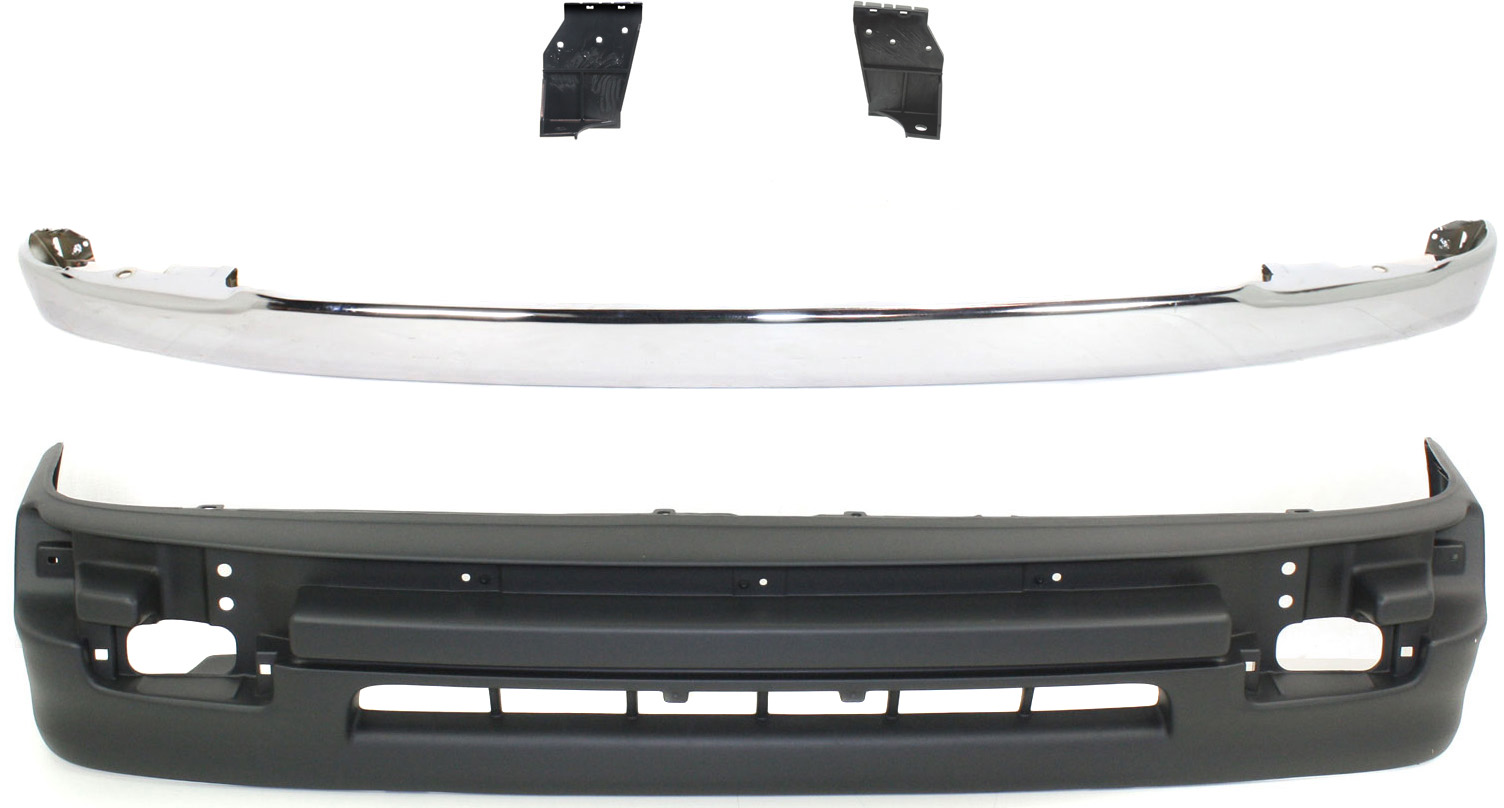 AM TACOMA 98-00 FRONT VALANCE 4 pc kit with Bumper Trim and Bumper Brackets RWD Exc. Pre Runner SKU KIT 070217-71 Partslink TO1095171 TO1042105 TO1043105 TO1002165 OEM 5391104060-5211635060-52115350