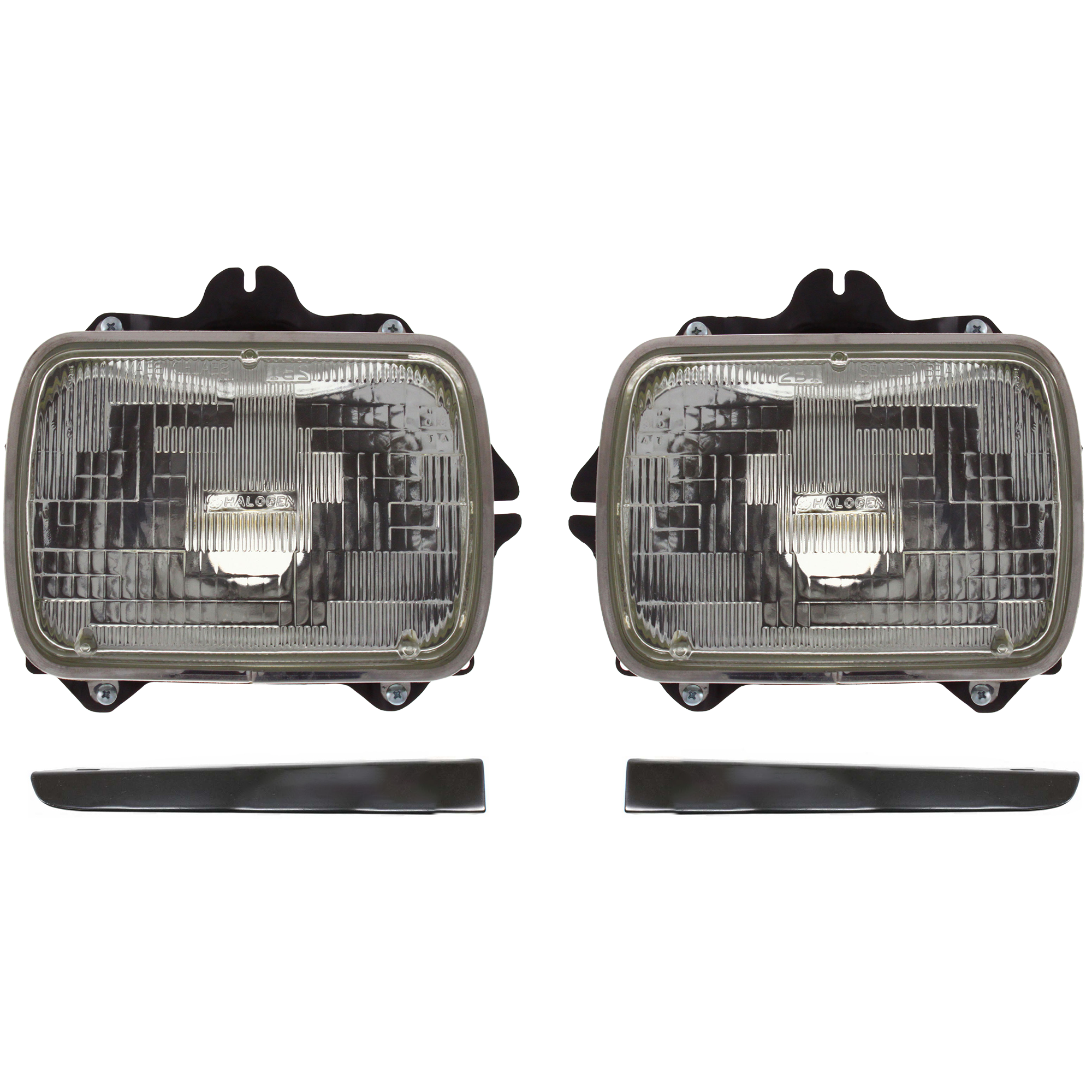AM TACOMA 95-97 HEAD LAMP RH AND LH Assembly Halogen 4 pc Kit with Headlight Fillers SKU KIT 070217-94 Partslink TO2501117 TO2500113 TO1088106 TO1089106 OEM 8111089155-8111080367-81150891