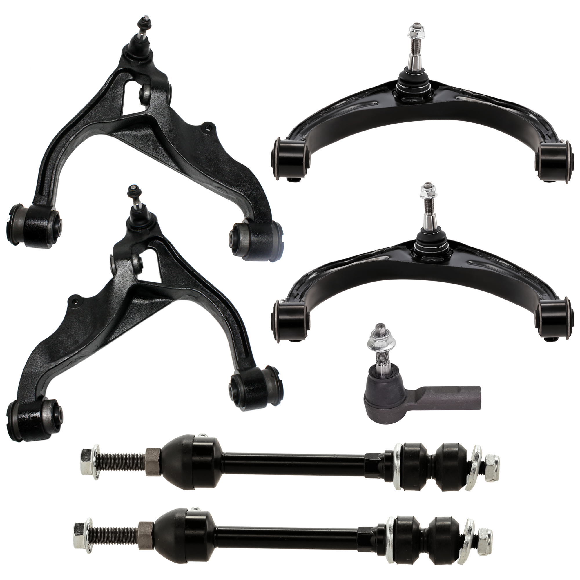 AM RAM 1500-13-19 FRONT CONTROL ARM RH AND LH Outer 7 pc kit w Ball Joint and Bushings 5 Lug Wheels SKU KIT 070224 C178 OEM 55366438AE 55366438AG 55366438