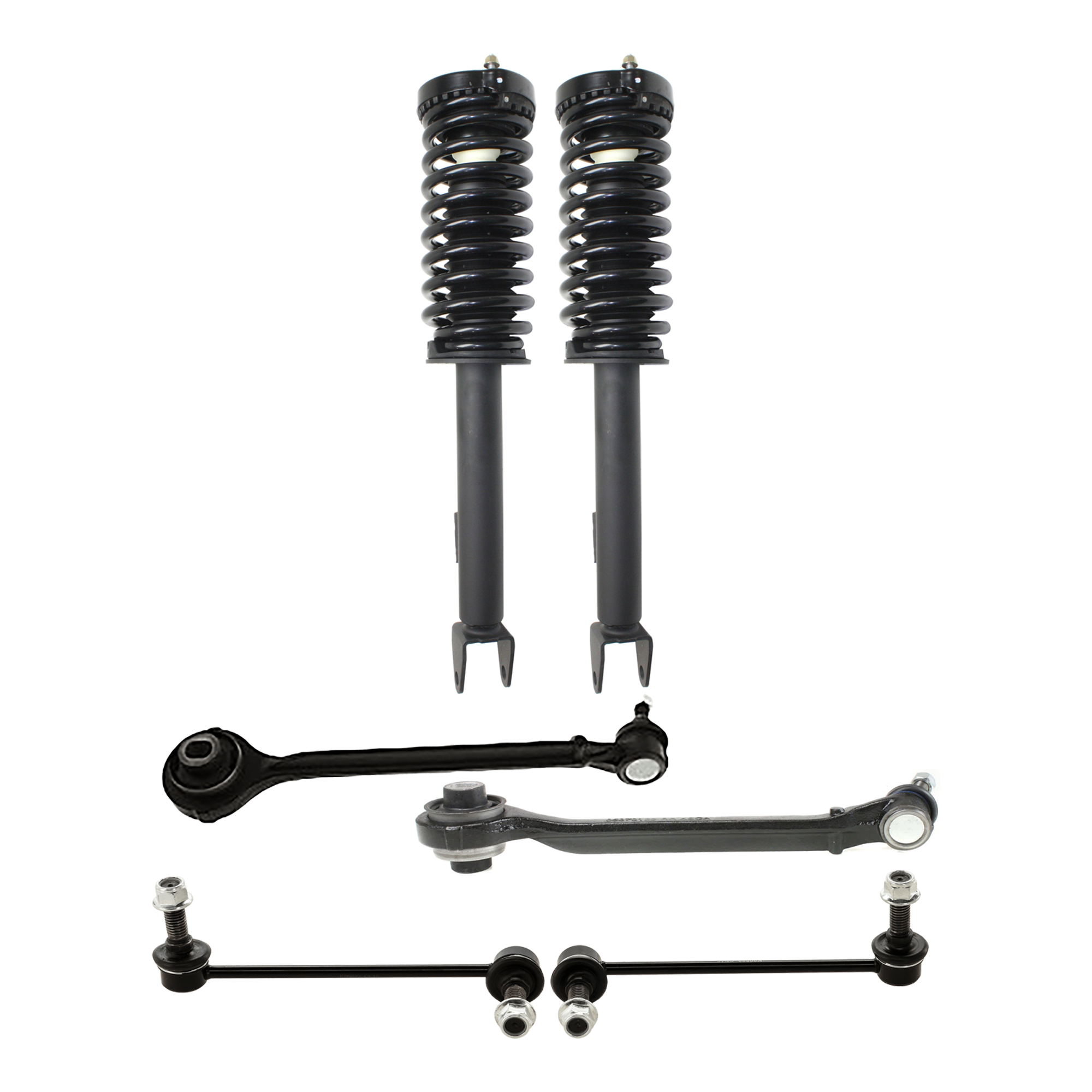 AM CHRYSLER 300-05-10 FRONT FULLY LOADED STRUT RH AND LH 6 pc kit Gas Charged Twin tube with Control Arm and Sway Bar Link SKU KIT 070224 C207 OEM 5180753AA 5180754AA 4782612AC