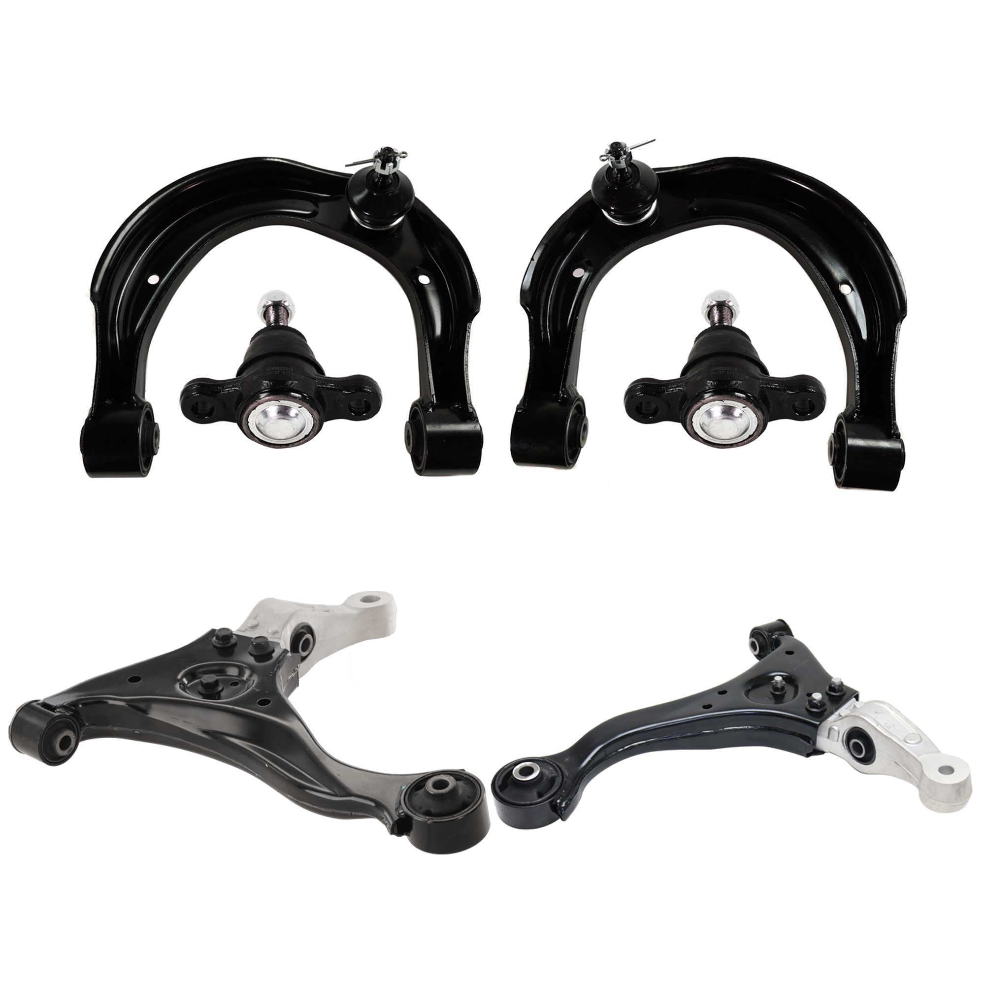 AM SONATA 08-10 FRONT CONTROL ARM RH AND LH Upper and Lower 6 pc Kit with Ball Joint SKU KIT 070224 C234 OEM 544103F601-544203F601-545003K0