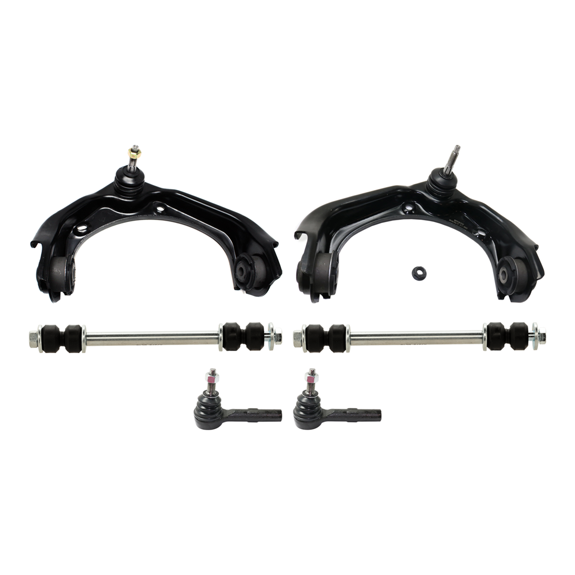 AM EXPLORER 06-10 FRONT CONTROL ARM RH AND LH Upper 8 pc Kit with Ball Joint Sway Bar Link and Tie Rod End SKU KIT 070224 C286 OEM 6L2Z3084AA 6L2Z3085AA F87Z3050