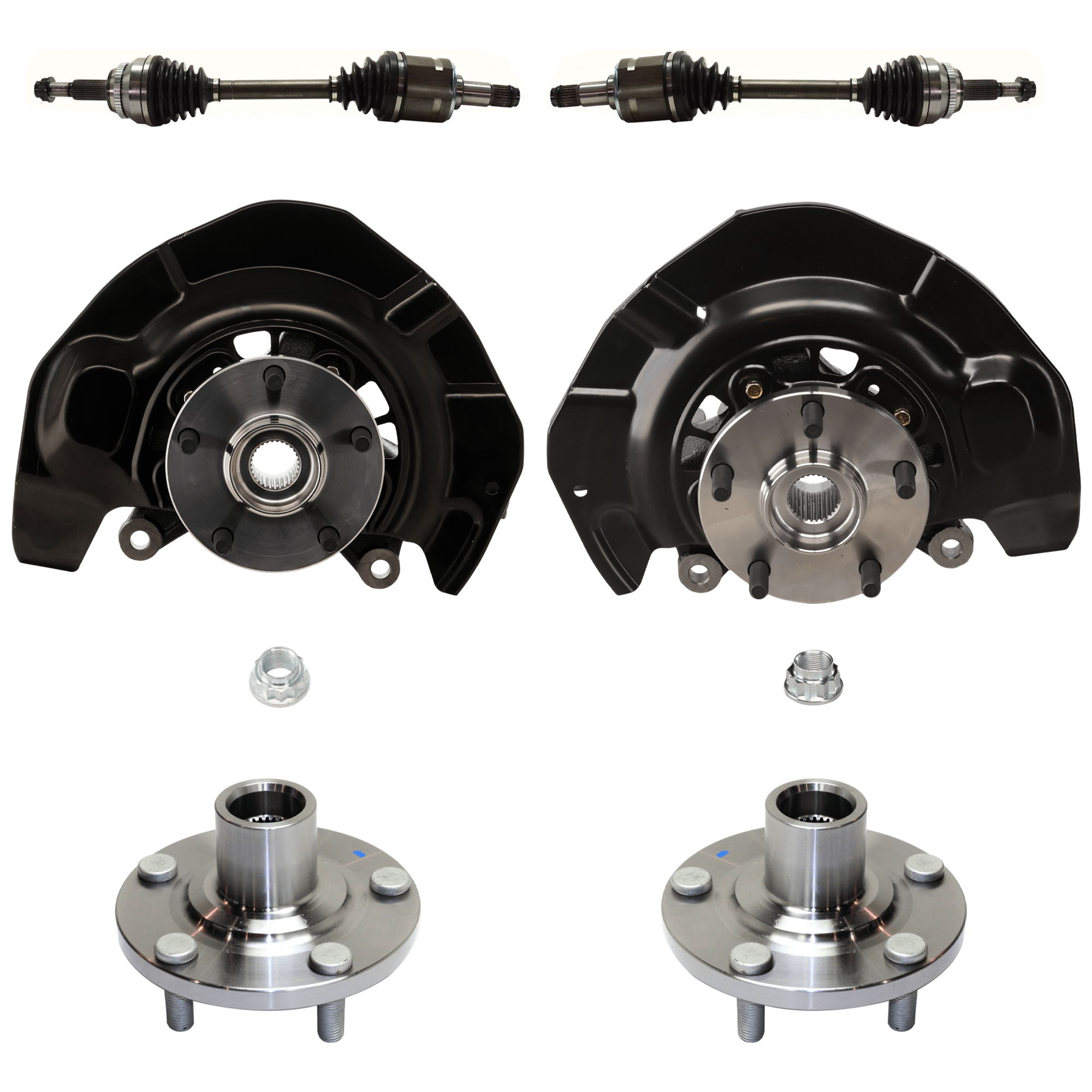 AM RX330-04-06 RX350-07-09 FRONT KNUCKLE RH AND LH 6 pc Kit Steering with Axle Assembly Wheel Hub SKU KIT 070224 C290 OEM 9691700-4321208020-9008036193