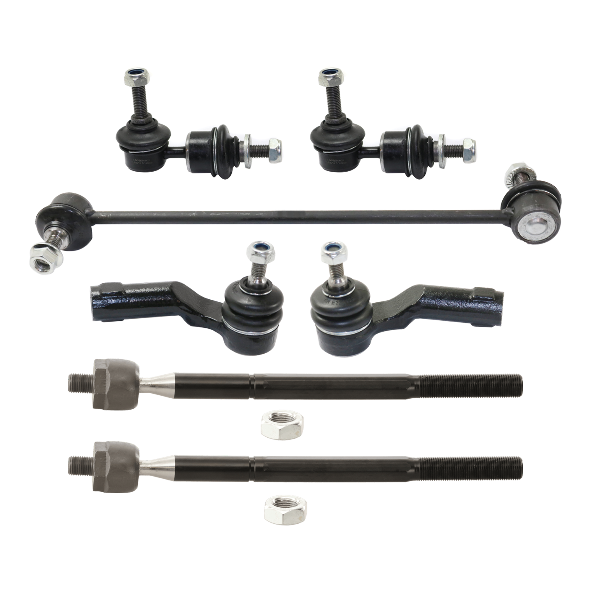 AM MAZDA 5-06-17 SWAY BAR LINK 8 pc Kit with Tie Rod End SKU KIT 070224 C292 Partslink MA4522100 MA4520100 MA4521100 OEM 1014945-1015086-1880235-265