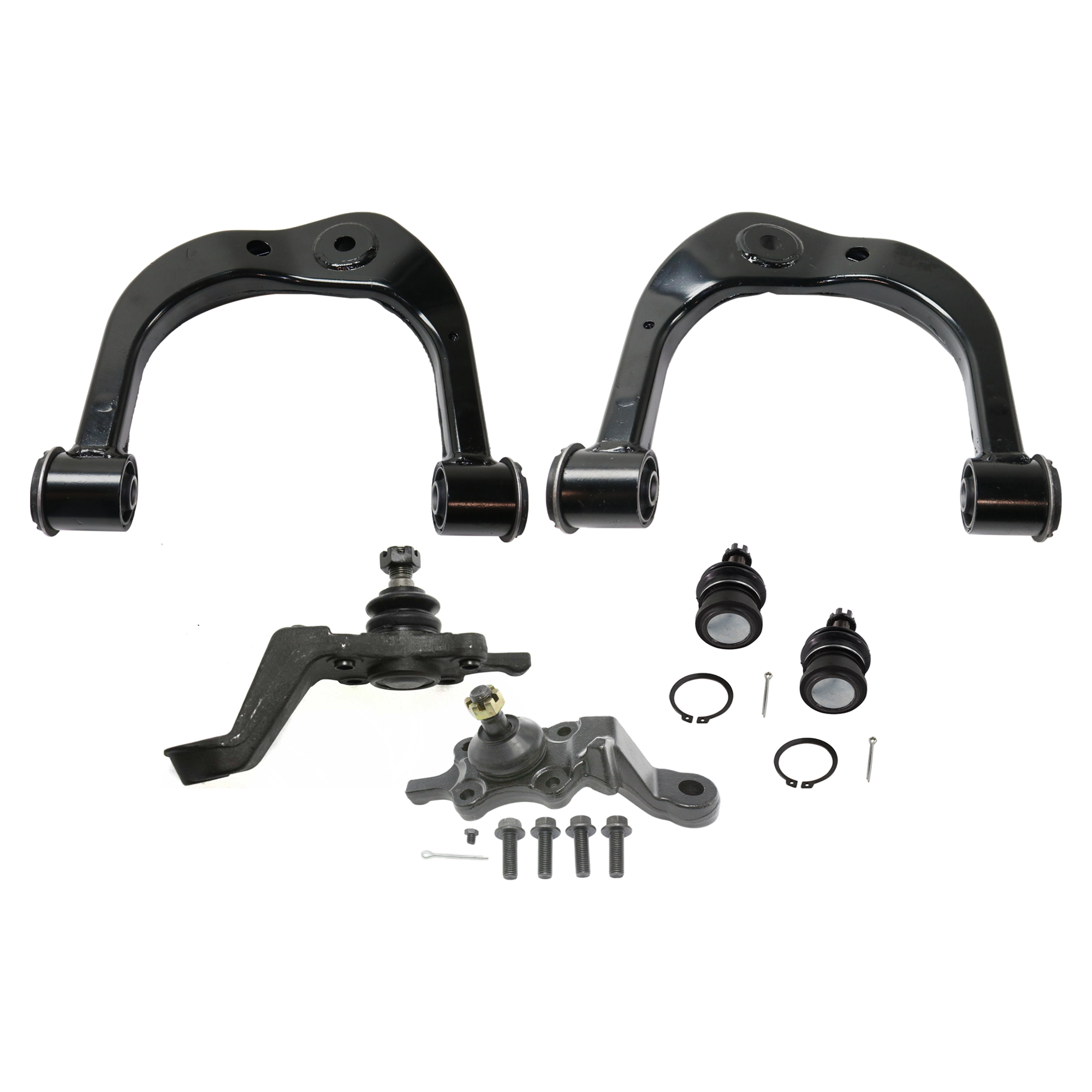 AM TACOMA 95-04 FRONT CONTROL ARM RH AND LH Upper 6 pc Kit with Ball Joint SKU KIT 070224 C299 OEM 4861035030-4861035050-48630350