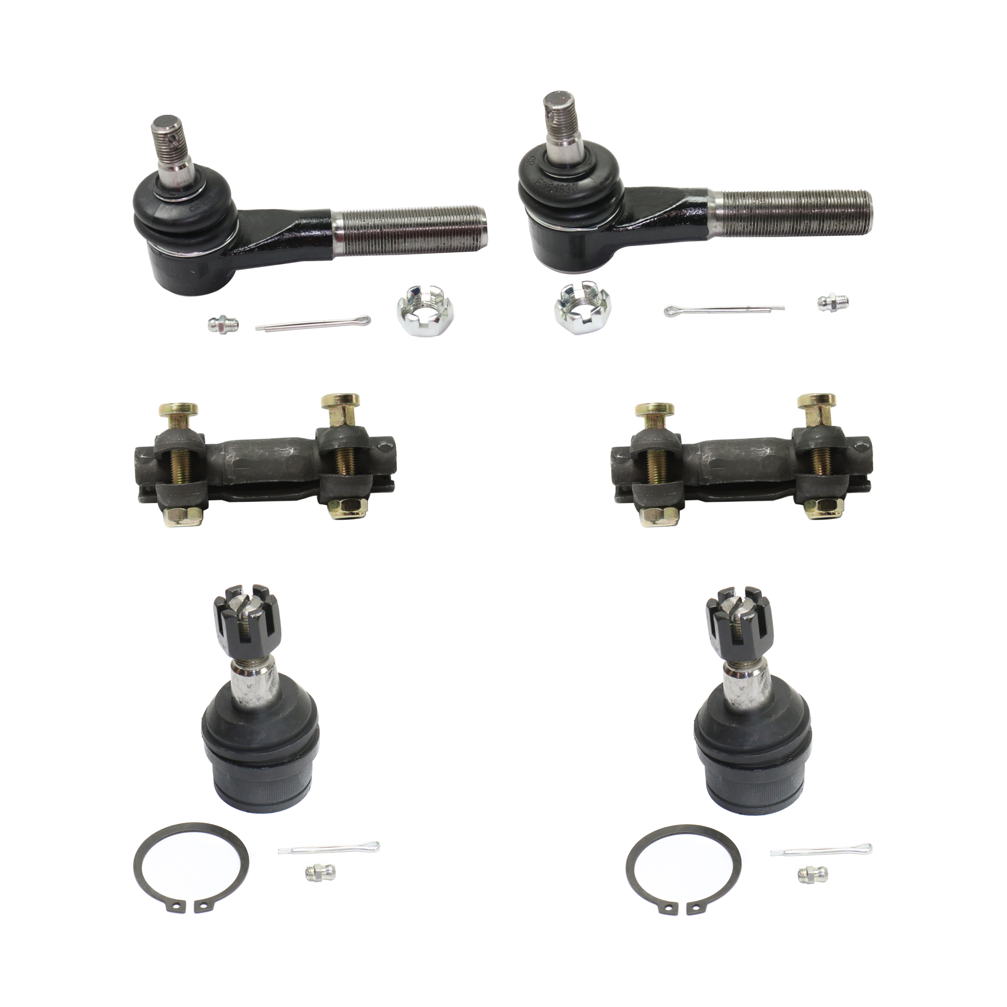 AM E SERIES FULL SIZE VAN 92-04 FRONT TIE ROD RH AND LH Outer 6 pc kit with Ball Joint and Tie Rod Adjusting Sleeve SKU KIT 070224 C334 OEM 385002-2692796-4011484-4011
