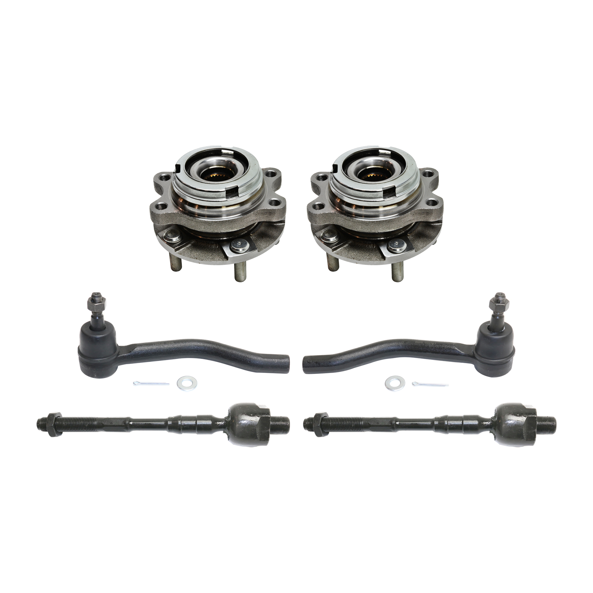 AM ALTIMA 07-13 FRONT HUB ASSEMBLY RH AND LH 6 pc kit 5 Studs 5 x 4.5 in. Bolt Pattern 4 Wheel ABS. with Tie Rod End SKU KIT 070224 C367 OEM 48521JA00A GS30604 TO69162 GS3