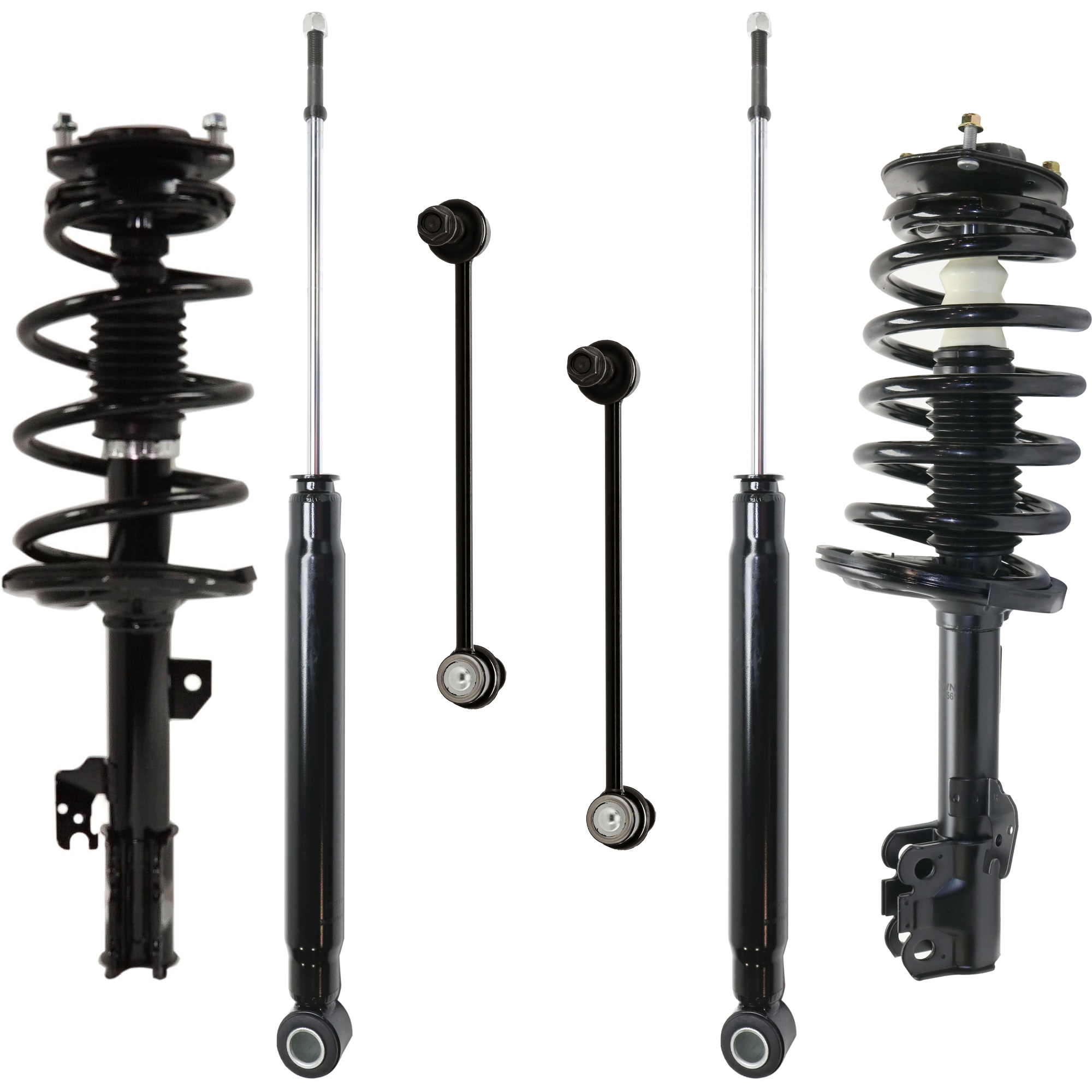 AM SIENNA 07-10 FRONT AND REAR SHOCK ABSORBER AND STRUT ASSEMBLY RH AND LH 6 pc kit with Sway Bar Links SKU KIT 070224 C372 OEM 4853109860-48531A9200-1015216