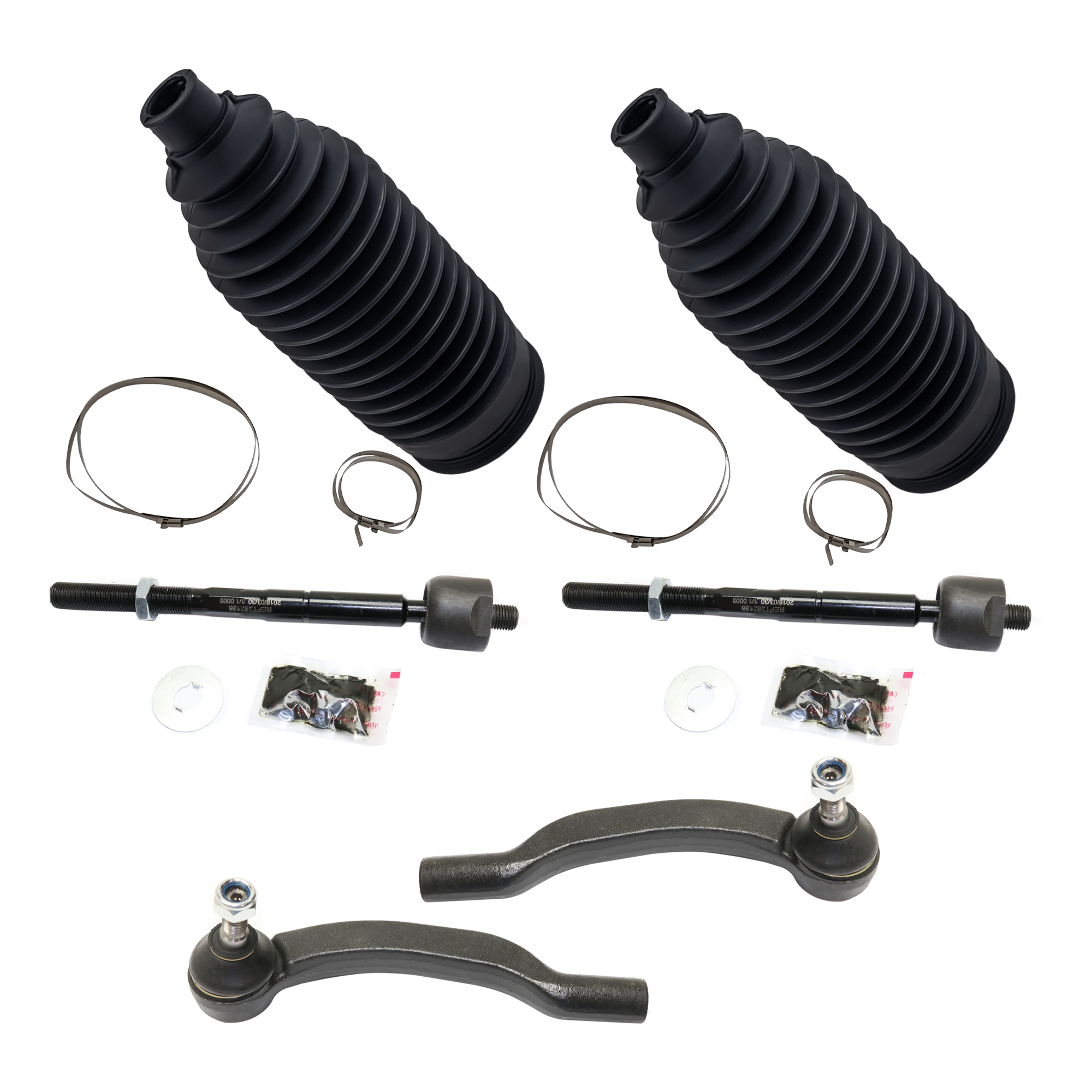 AM SIENNA 04-10 FRONT TIE ROD END RH AND LH Inner and Outer 6 pc kit with Steering Rack Boot SKU KIT 070224 C393 OEM 1015314-2693408-4012071-454600