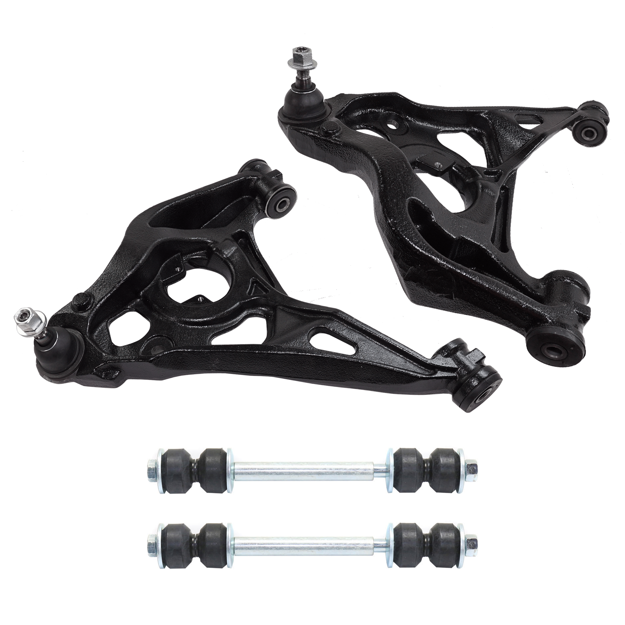 AM EXPRESS VAN SAVANA VAN 03-19 FRONT CONTROL ARM RH AND LH Lower 4 pc Kit with Sway Bar Link SKU KIT 070224 C409 OEM 20869232-20869233-684012-26513