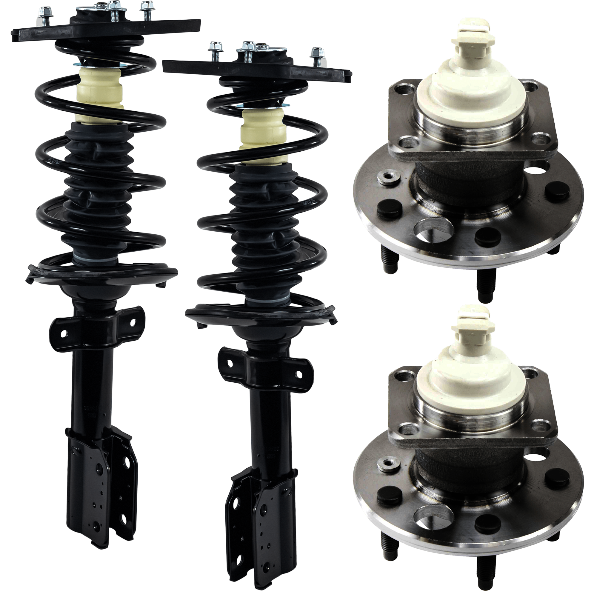 AM INTRIGUE 98-02 REAR FULLY LOADED STRUT RH AND LH 4 pc Kit with Wheel Hub SKU KIT 070224 C428 OEM 22064774-22064784-88965467-889