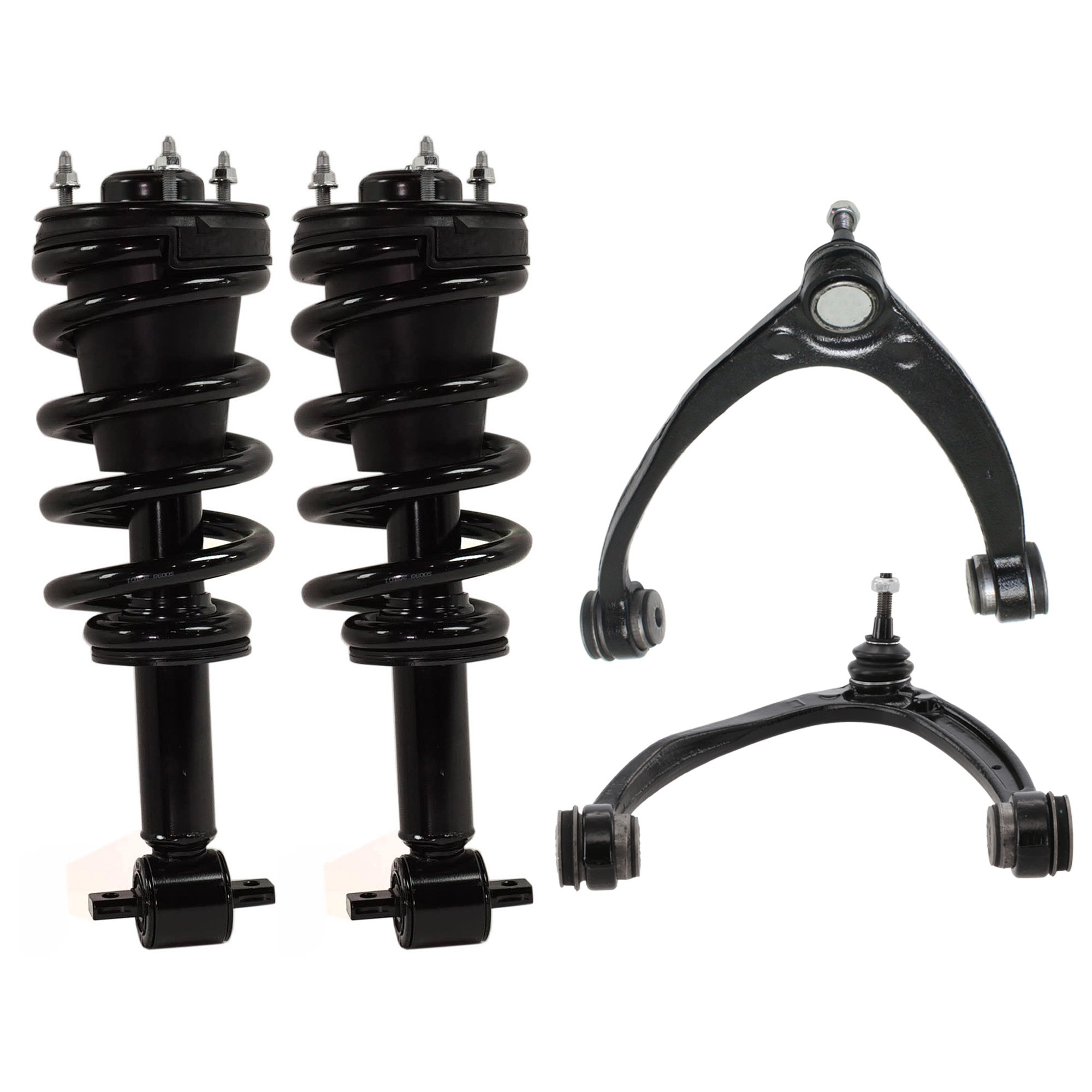 AM SILVERADO SIERRA 1500-07-13 FRONT FULLY LOADED STRUT RH AND LH 4 pc kit Gas Charged Monotube with Control Arm SKU KIT 070224 C430 OEM 25980102-25888684-15096197-258