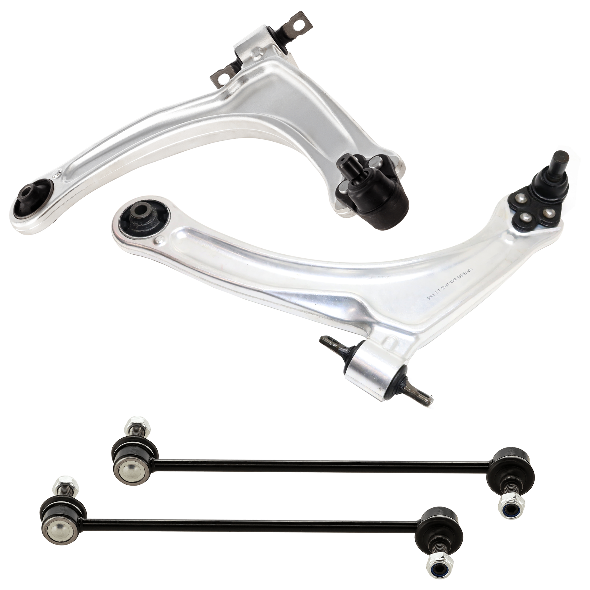 AM COBALT 05-10 HHR 06-11 FRONT CONTROL ARM RH AND LH Lower 4 pc Kit with Sway Bar Link SKU KIT 070224 C437 OEM 15787555-15803767-15787556-158