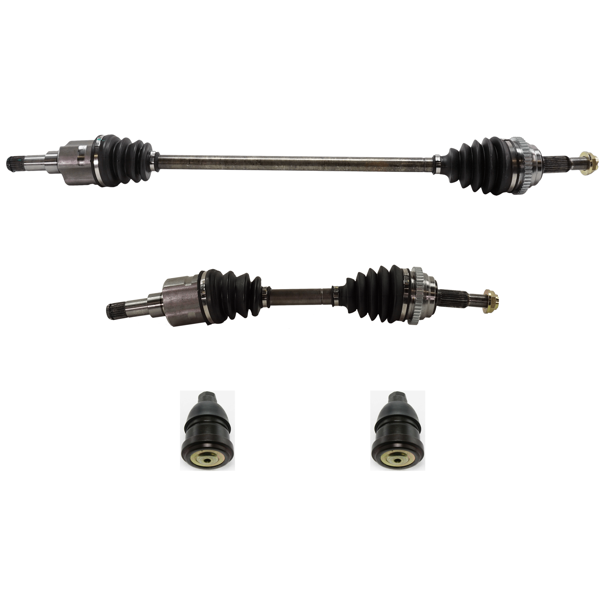 AM PT CRUISER 01-05 FRONT CV AXLE ASSEMBLY RH AND LH Lower 4 pc Kit with Ball Joint SKU KIT 070224 C446 OEM 283007-1013855-2601271-2601536