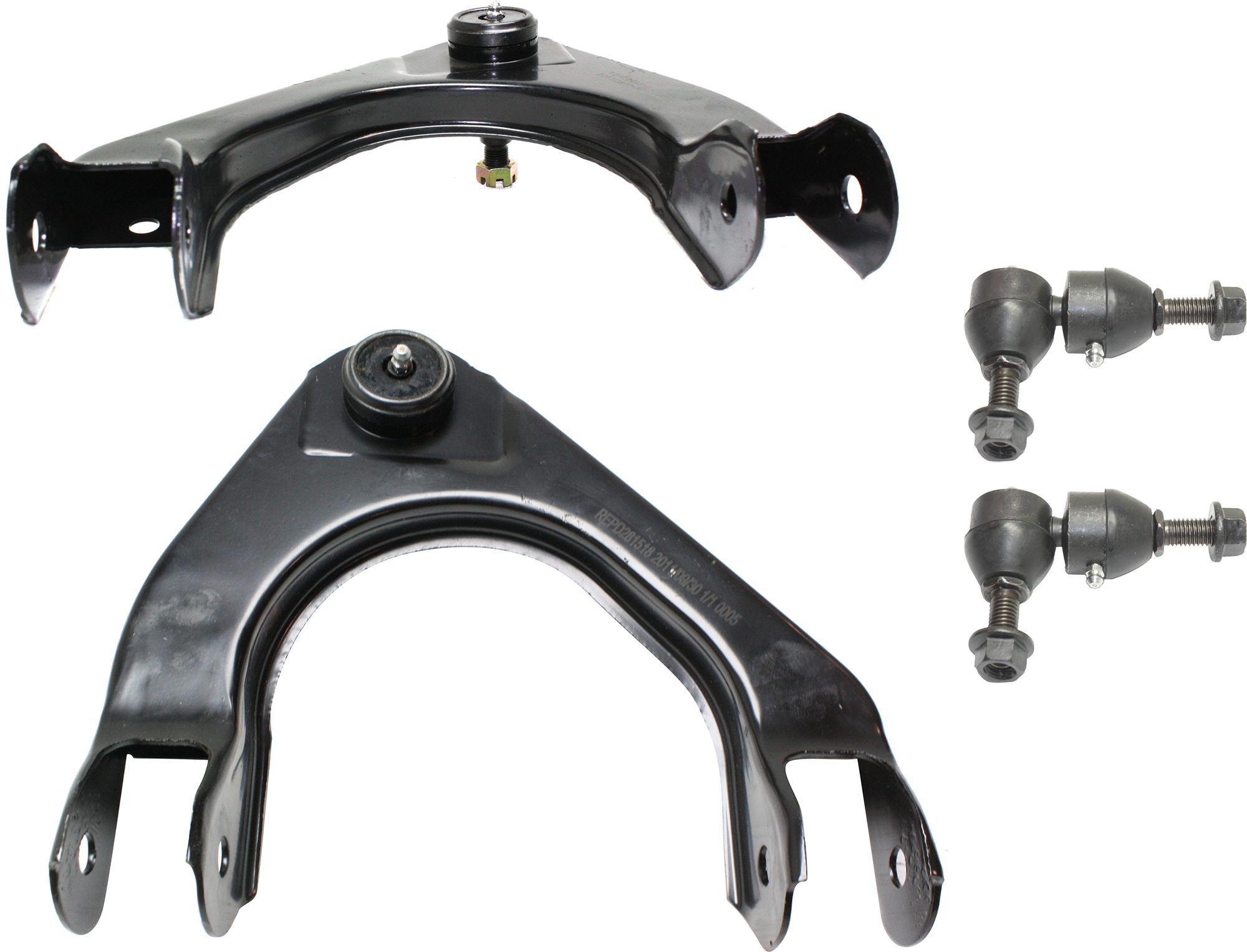 AM SEBRING 96-02 STRATUS 95-02 FRONT CONTROL ARM RH AND LH Upper 4 pc Kit with Sway Bar Link SKU KIT 070224 C452 OEM 4764408-4764408AC 4782974AB 47