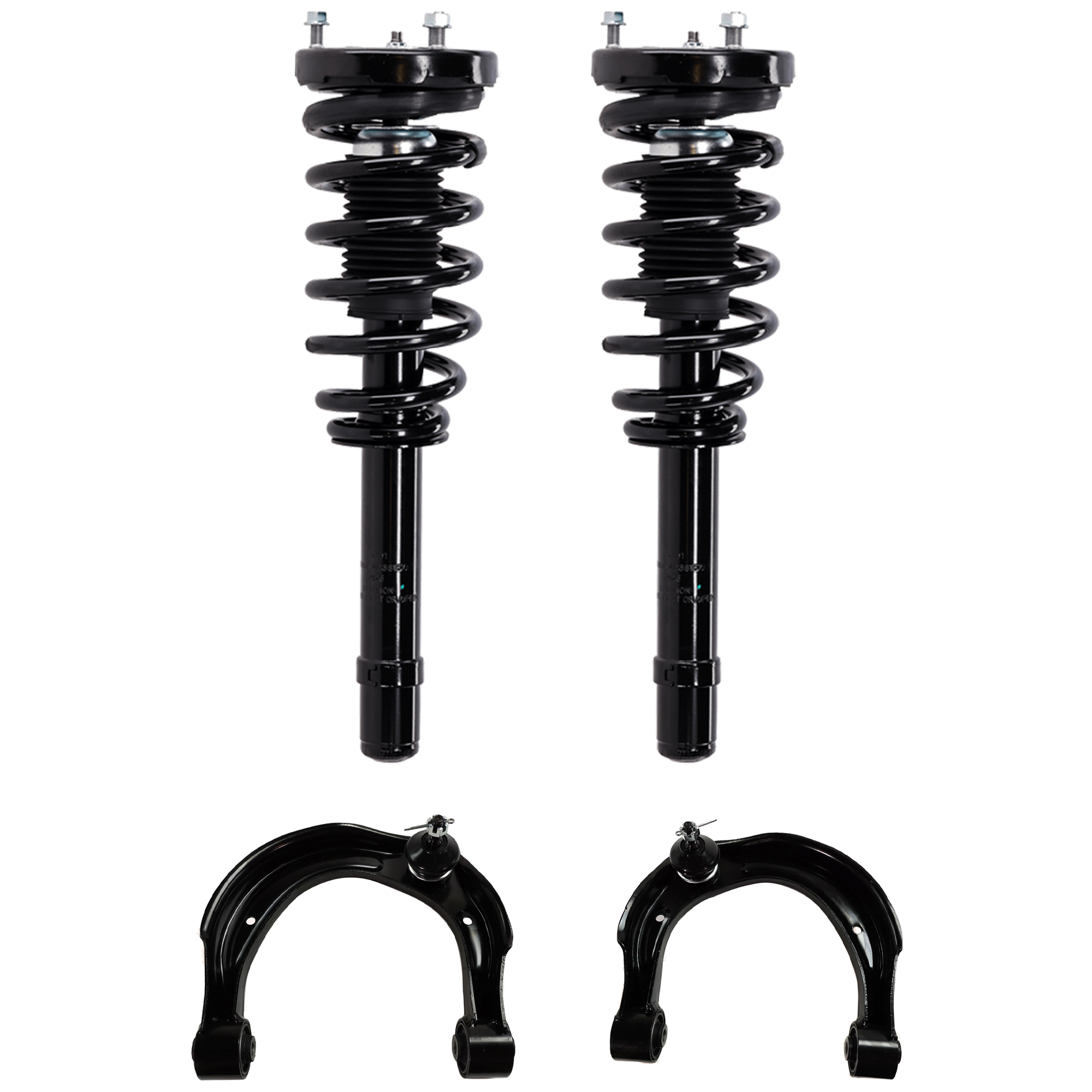 AM AZERA 07-11 SONATA 08-10 FRONT FULLY LOADED STRUT RH AND LH Gas Charged Twin tube 4 pc Kit with Control Arm and Loaded Strut SKU KIT 070224 C481 OEM 546113K051-553113K051-544203F6