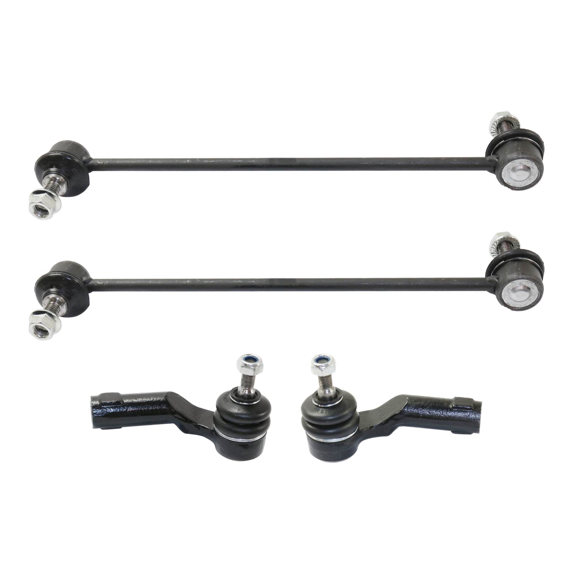 AM MAZDA 5-06-17 SWAY BAR LINK 4 pc Kit with Tie Rod End SKU KIT 070224 C501 Partslink MA4520100 MA4521100 OEM 1014945-1015086-1880235-265221