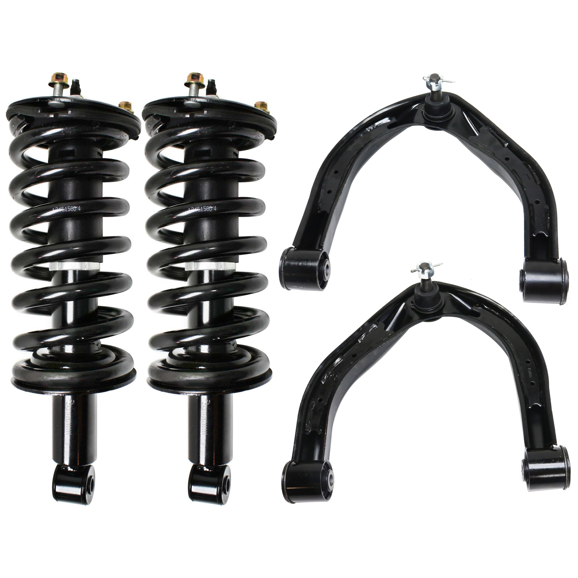 AM TITAN 04-22 FRONT FULLY LOADED STRUT RH AND LH Upper 4 pc Kit with Control Arm SKU KIT 070224 C508 OEM 561107S326 E61109FE4B 545257S0