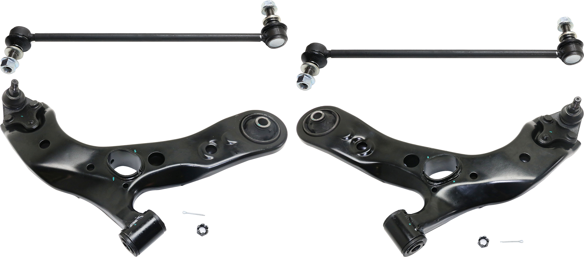 AM RAV4-06-18 FRONT CONTROL ARM RH AND LH Lower 4 pc Kit with Sway Bar Link SKU KIT 070224 C529 OEM 4806842050-480680R010-48069420
