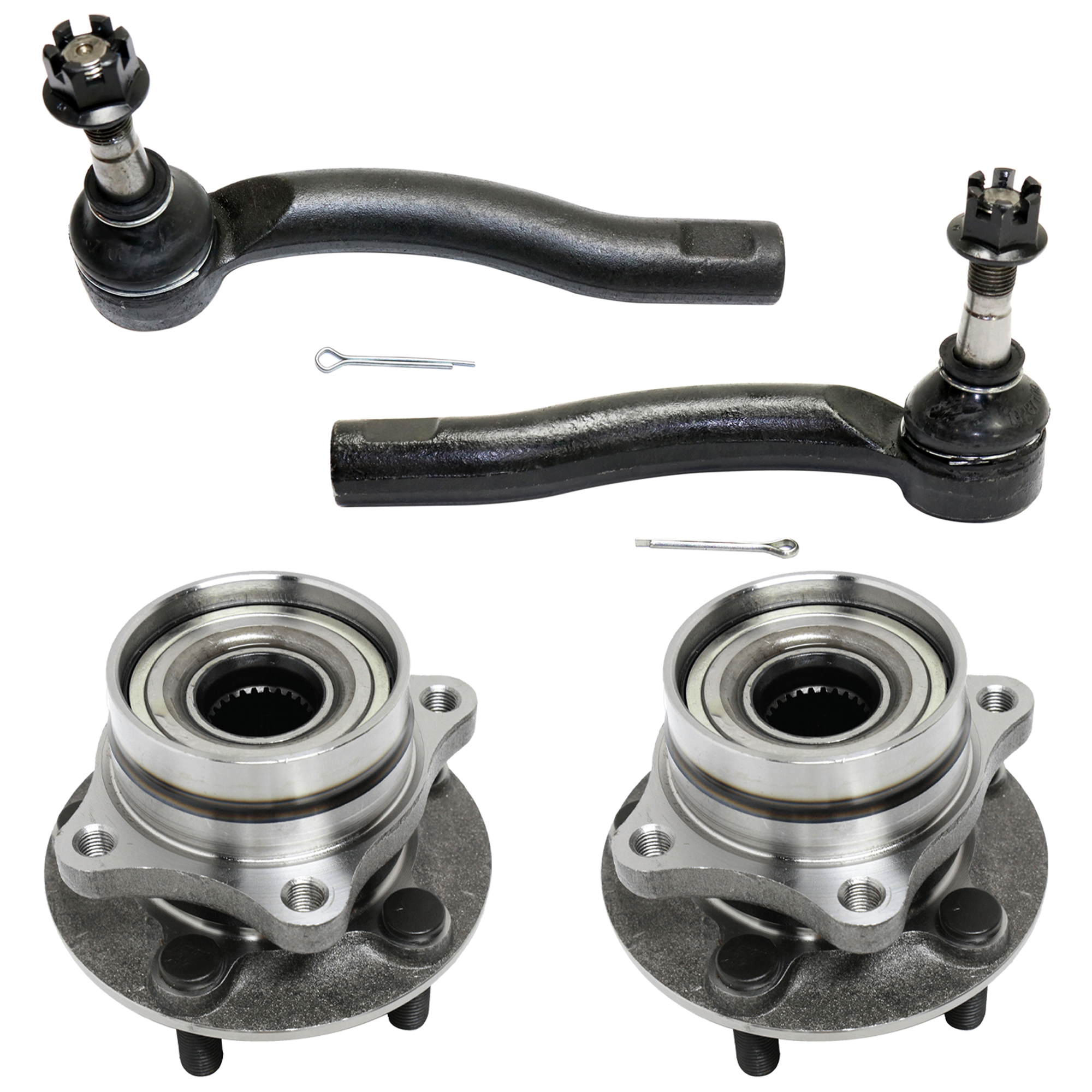 AM PRIUS 04-09 FRONT HUB ASSEMBLY RH AND LH Outer 4 pc kit with Tie Rod End SKU KIT 070224 C532 OEM 101783-516291-713265-7700355-4