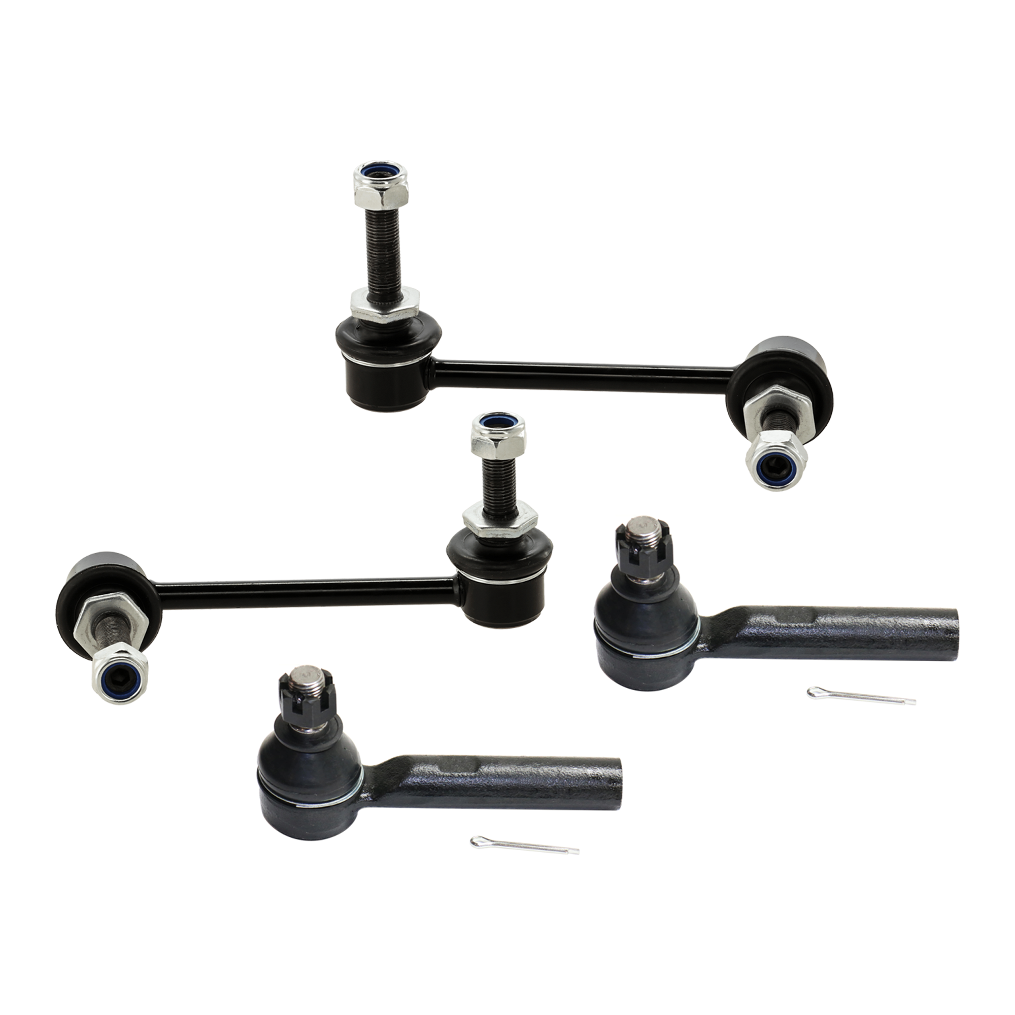 AM 4RUNNER GX470-03-09 FRONT TIE ROD RH AND LH Outer 4 pc kit with Sway Bar Link SKU KIT 070224 C533 OEM 4504639505-1015181-1880946-265