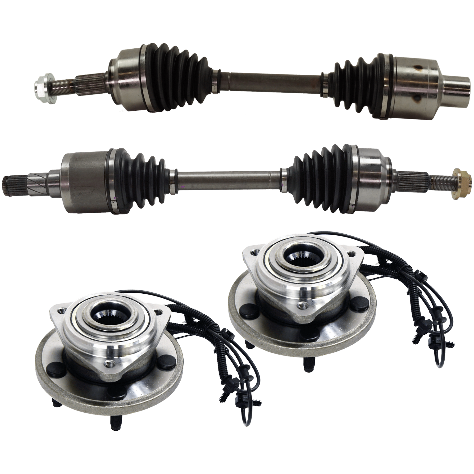 AM GRAND CHEROKEE 05-10 FRONT HUB ASSEMBLY RH=LH 4 pc kit with Axle Assembly SKU KIT 070224 C564