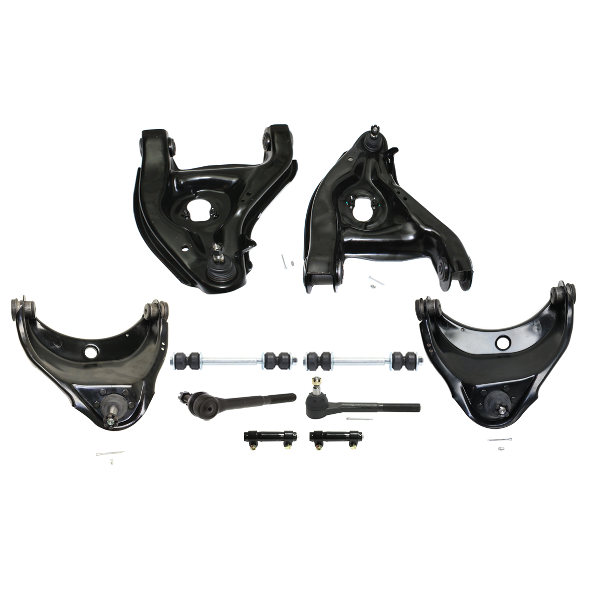 AM SAVANA 1500 EXPRESS VAN 96-02 FRONT CONTROL ARM RH AND LH Inner and Outer Upper and Lower 10 pc kit w Ball Joint SKU KIT 070224 C56 OEM 12361035-12361036-15665554