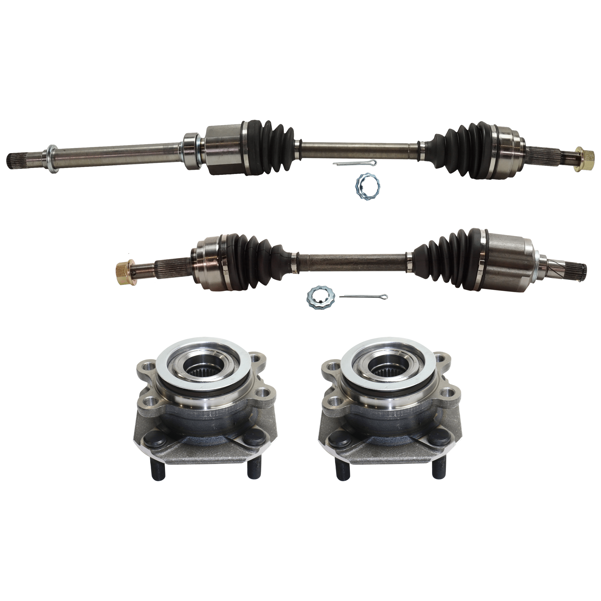 AM SENTRA 07-12 FRONT CV AXLE ASSEMBLY RH AND LH 4 pc kit with Wheel Hub SKU KIT 070224 C574 OEM 516346-7500307-40042003-400420