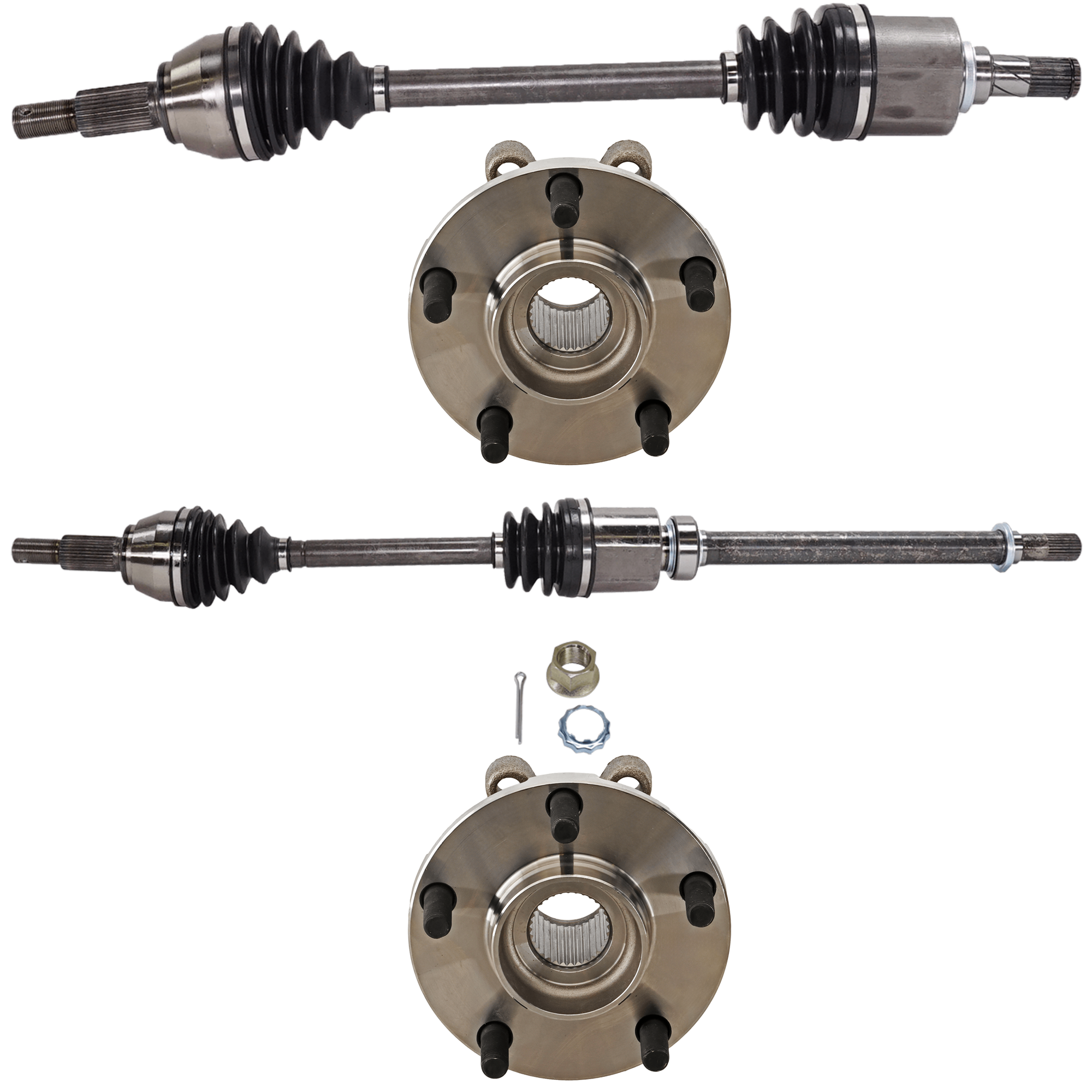 AM ALTIMA 13-18 FRONT CV AXLE ASSEMBLY RH AND LH 4 pc Kit with Wheel Hub SKU KIT 070224 C576 OEM 91285204