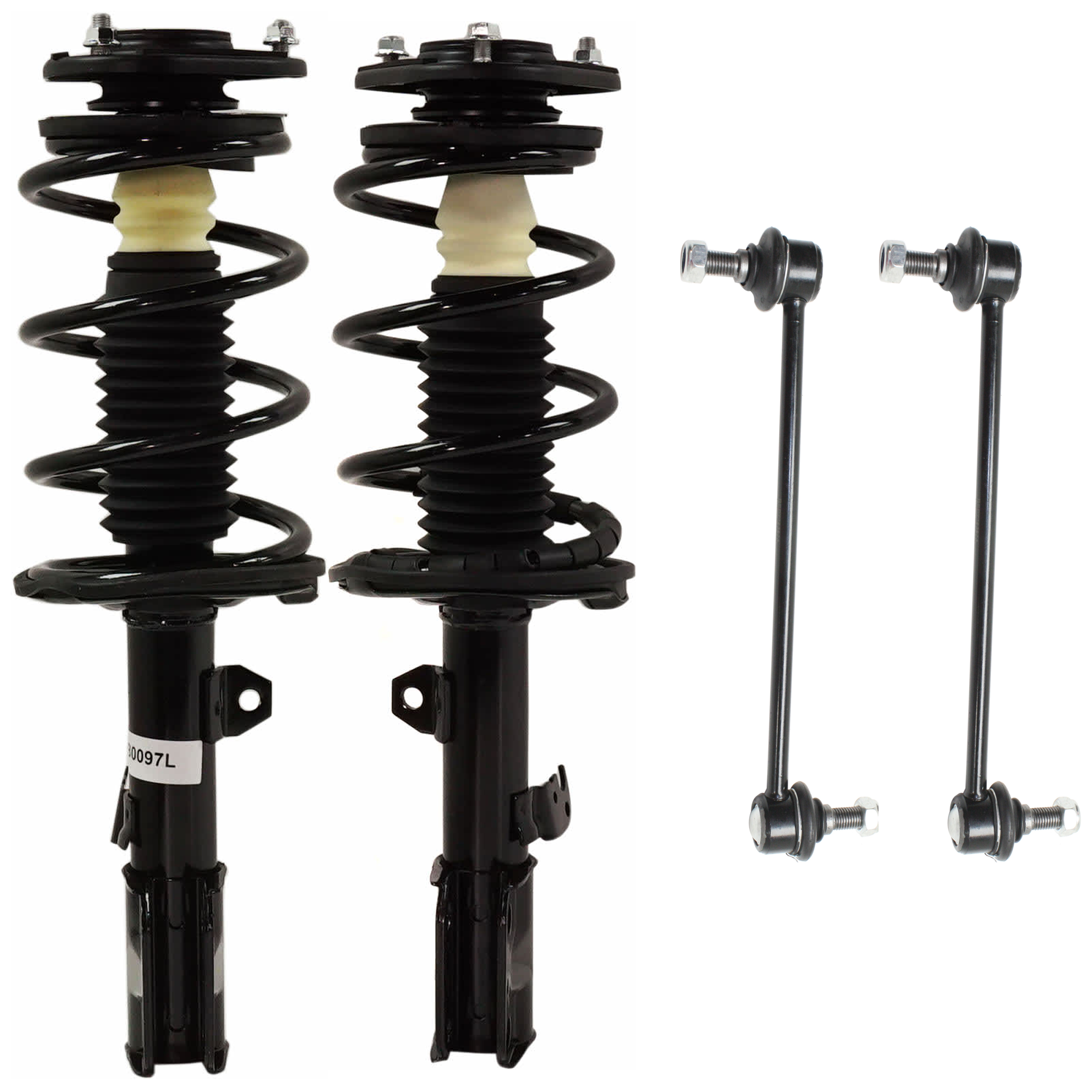 AM TC 05-10 FRONT FULLY LOADED STRUT RH AND LH 4 pc Kit with Sway Bar Link SKU KIT 070224 C586 OEM 172390-869218-501723909-485108