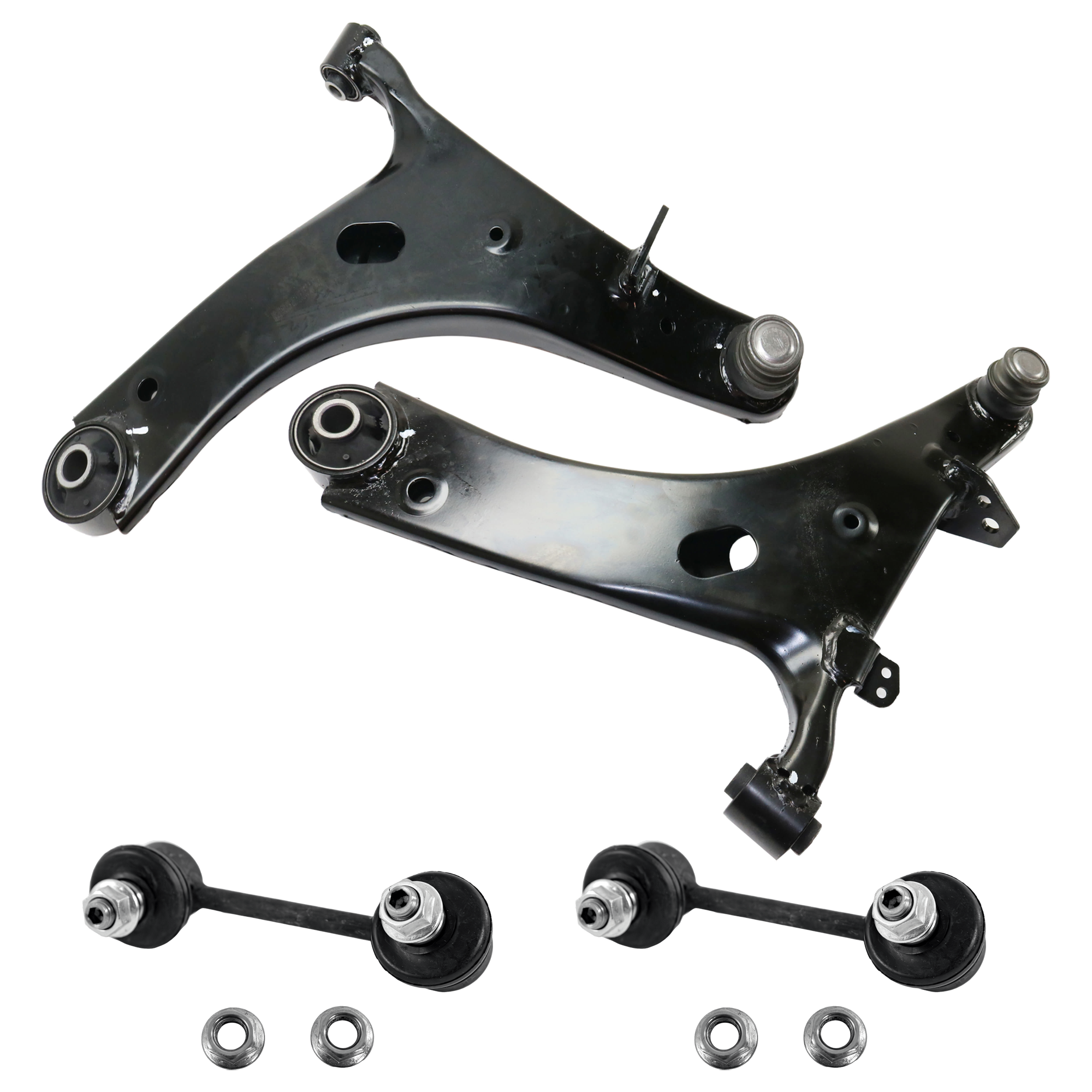 AM B9 TRIBECA 06-07 TRIBECA 08-14 FRONT CONTROL ARM RH AND LH Lower w Ball Joint and Bushing 4 pc Kit with Sway Bar Link SKU KIT 070224 C587
