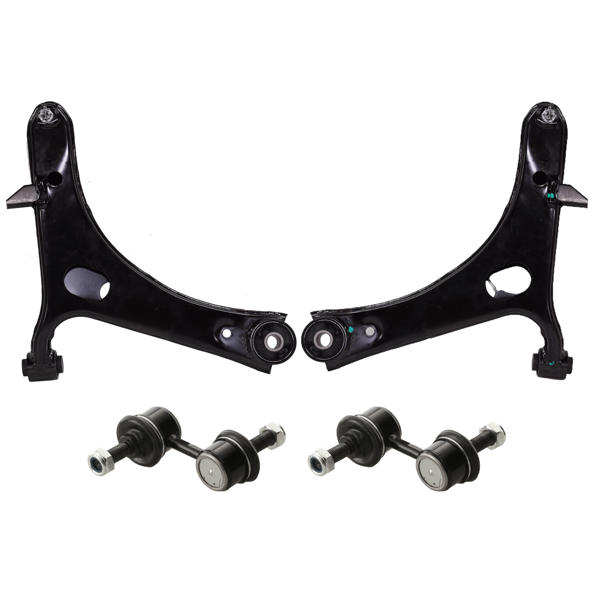 AM LEGACY OUTBACK 05-09 FRONT CONTROL ARM RH AND LH Lower 4 pc Kit with Sway Bar Link SKU KIT 070224 C588 OEM 20202AG02D 20202AG03D 18376-10