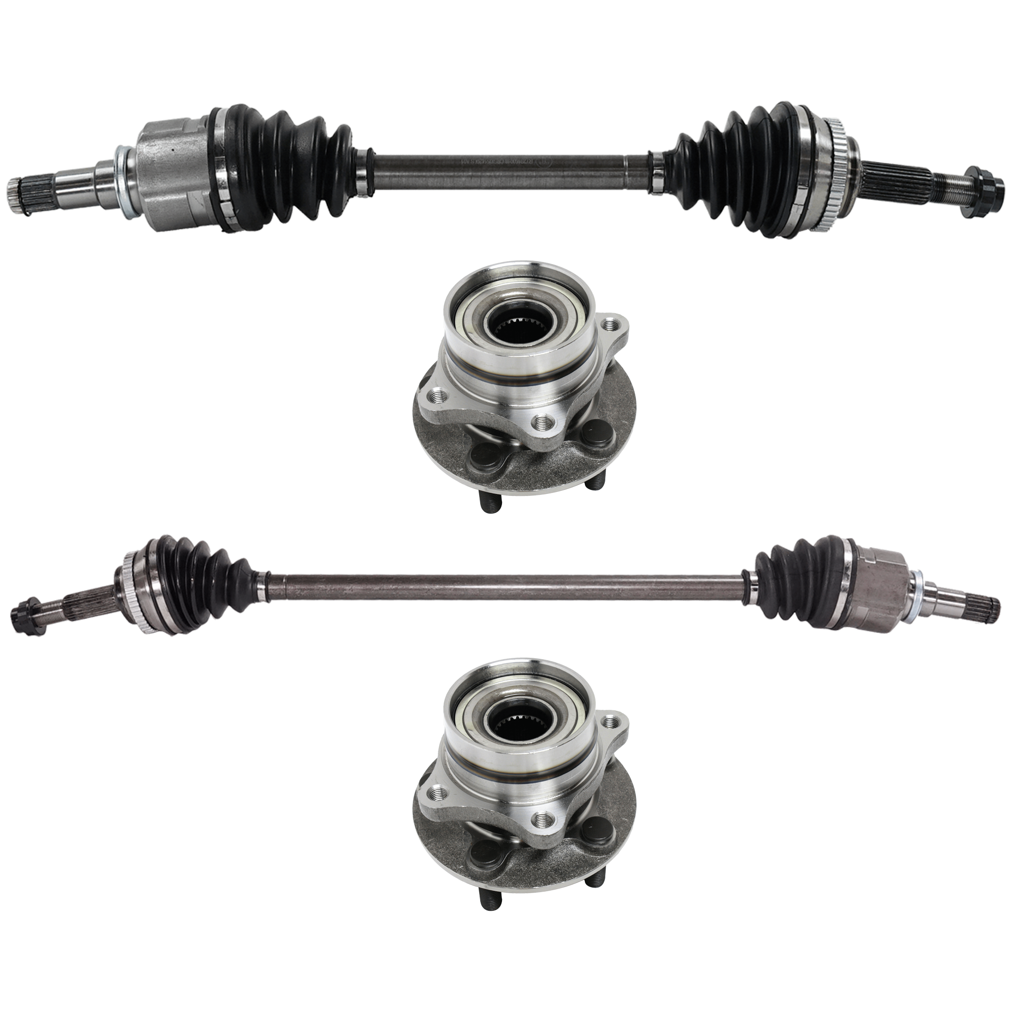 AM PRIUS 04-09 FRONT CV AXLE ASSEMBLY RH AND LH 4 pc kit with Wheel Hub SKU KIT 070224 C602 OEM 101783-516291-713265-7700355-4