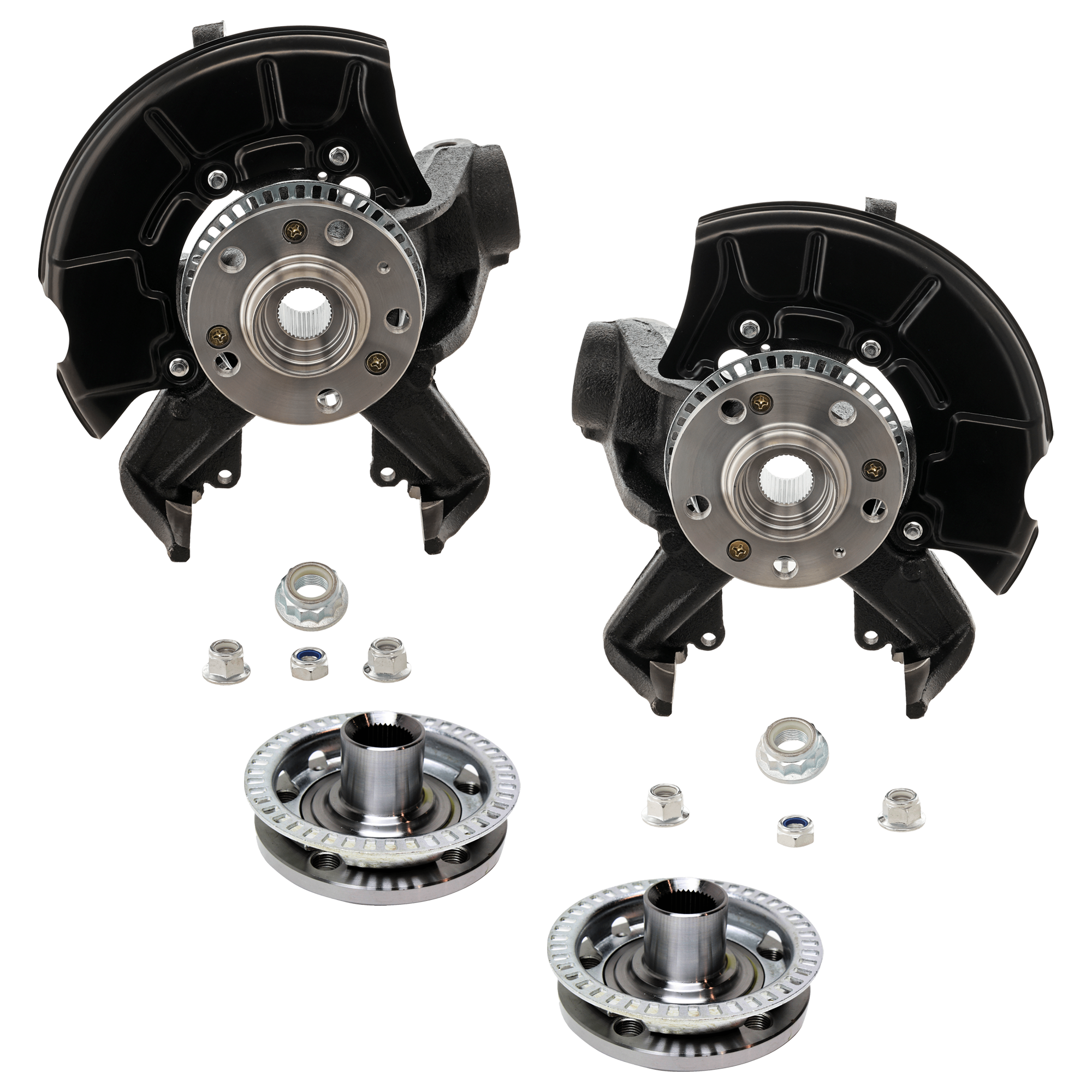 AM BEETLE 98-10 JETTA 99-05 FRONT KNUCKLE RH AND LH 4 pc Kit Steering with Wheel Hub SKU KIT 070224 C606 OEM 510003-9720100-1J0407255AG 1J0