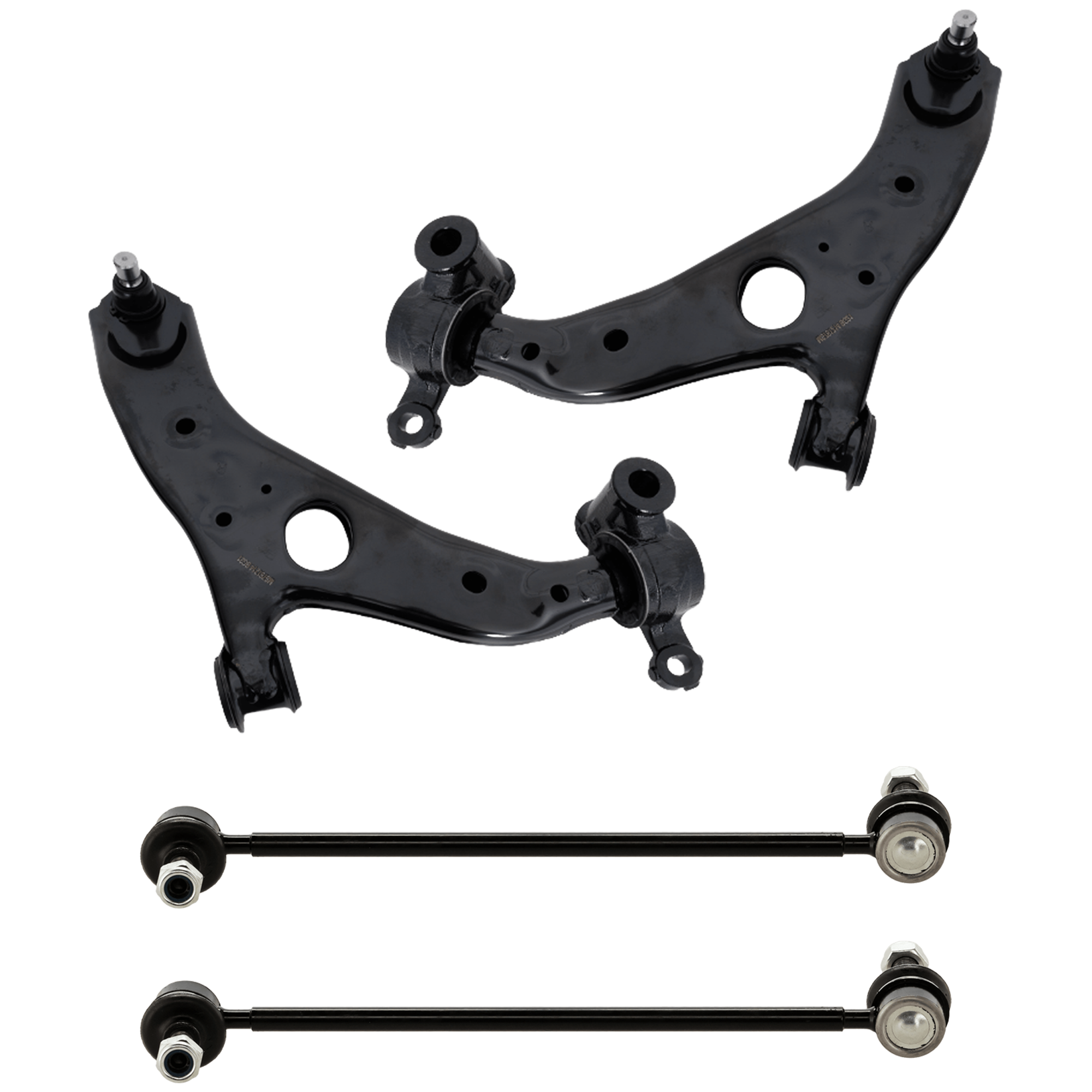 AM MAZDA 6-14-20 FRONT CONTROL ARM RH AND LH Lower 4 pc Kit with Sway Bar Link SKU KIT 070224 C611 OEM GHP934300J 1015090-2651747-545