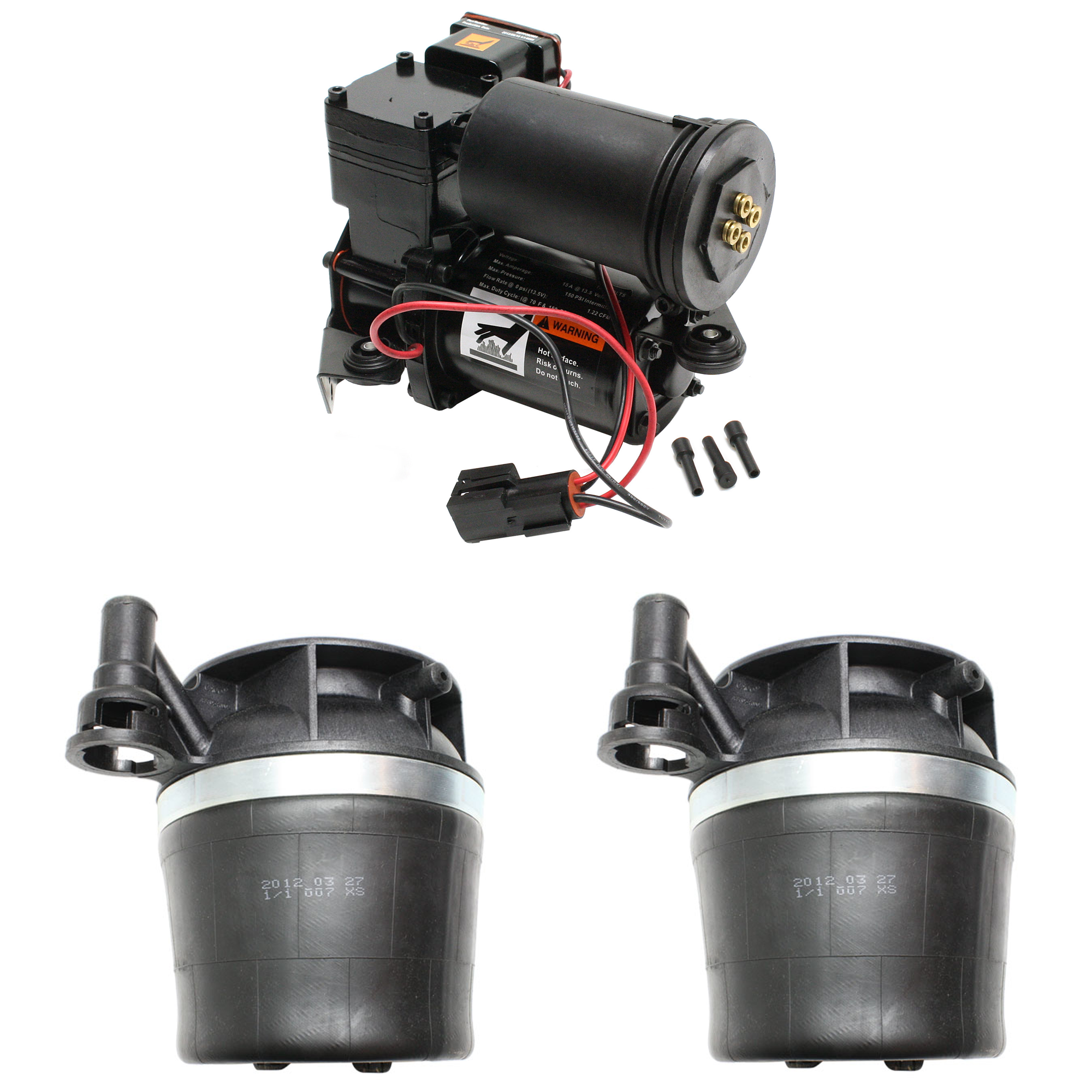 AM EXPEDITION NAVIGATOR 03-06 AIR SUSPENSION COMPRESSOR 3 pc Kit w Air Spring SKU KIT 070224 C634