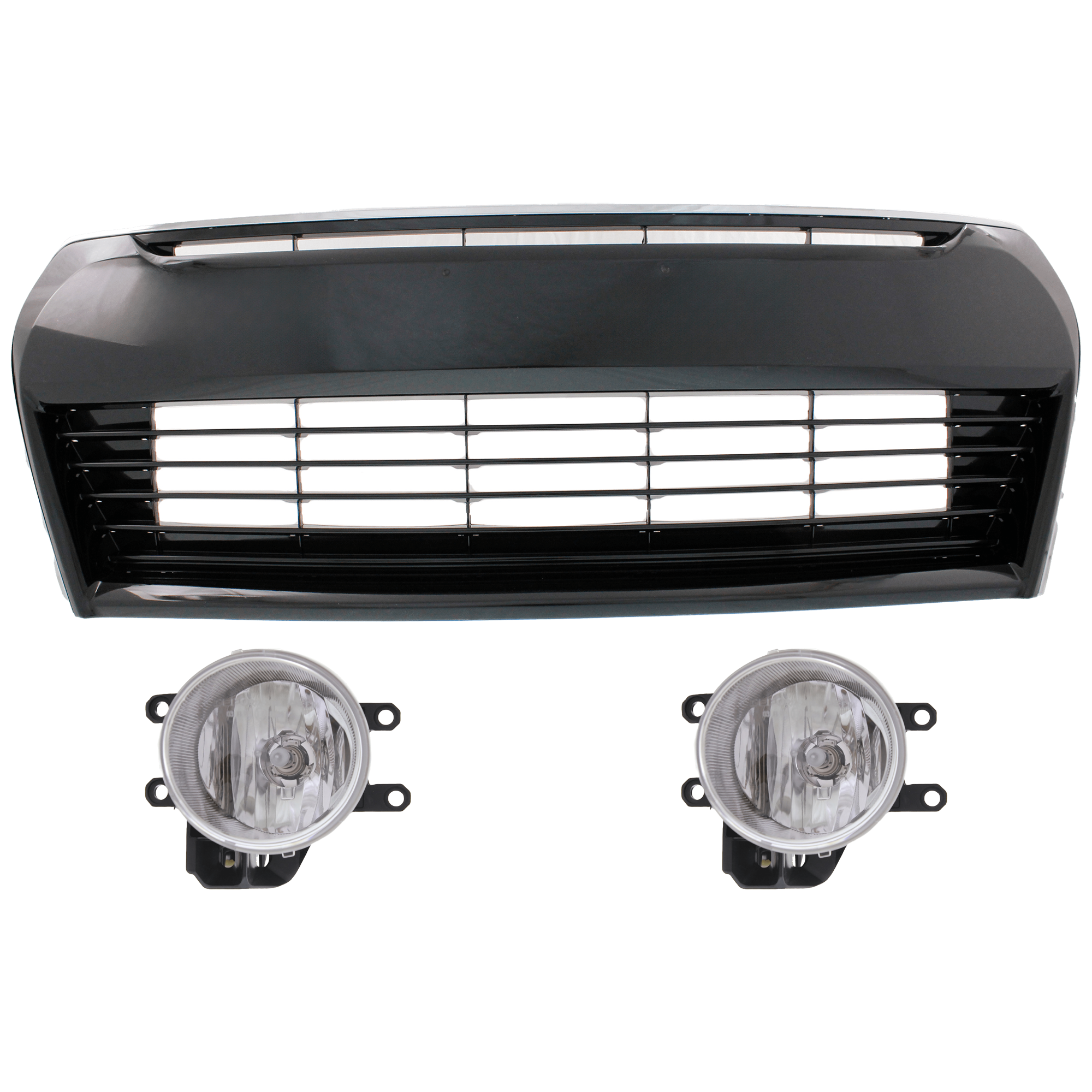AM COROLLA 14-16 FRONT FOG LAMP LH 3 pc kit Assembly Halogen SKU KIT 070224 C647 Partslink TO2592129 TO1036150 OEM 8122002160-5310202210