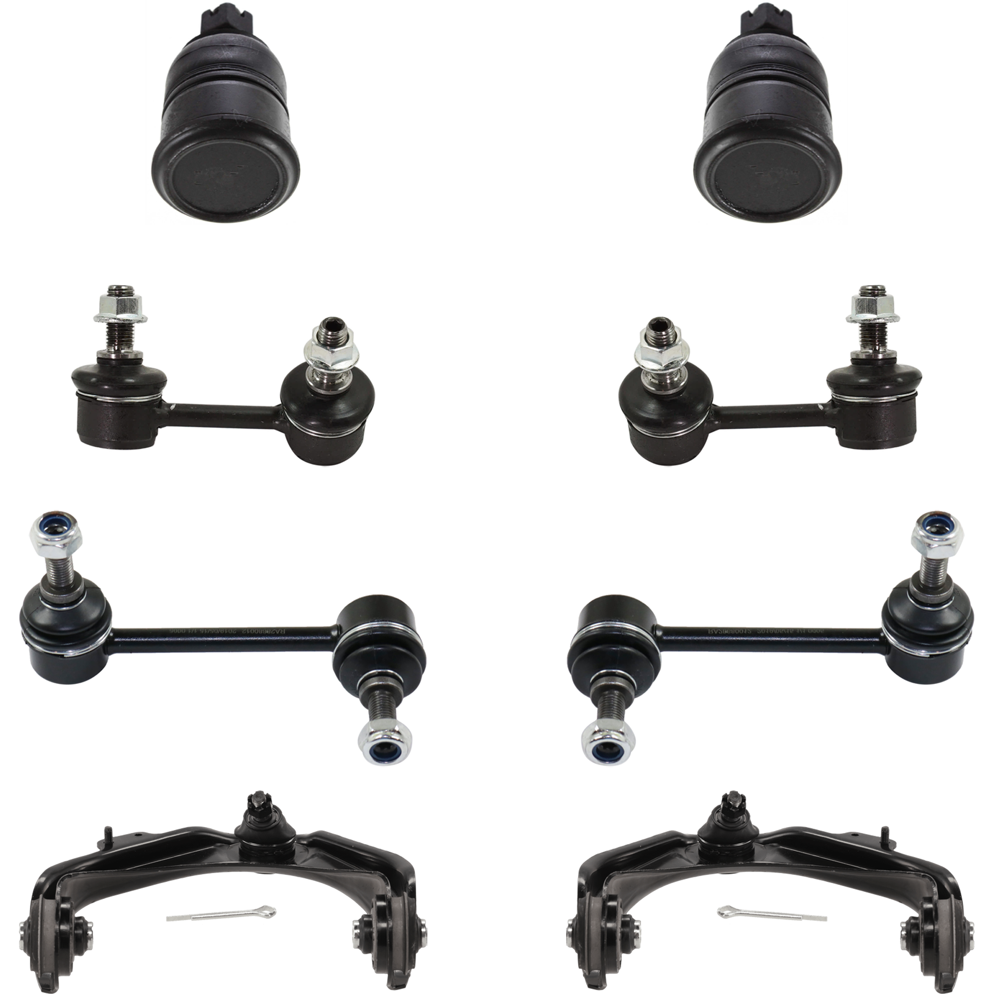 AM ACCORD 98-02 CL 01-03 FRONT AND REAR 8 pc kit with Sway Bar Link and Ball Joint SKU KIT 070224 C67 OEM 51450S84A01-51450S1AE01-51460S