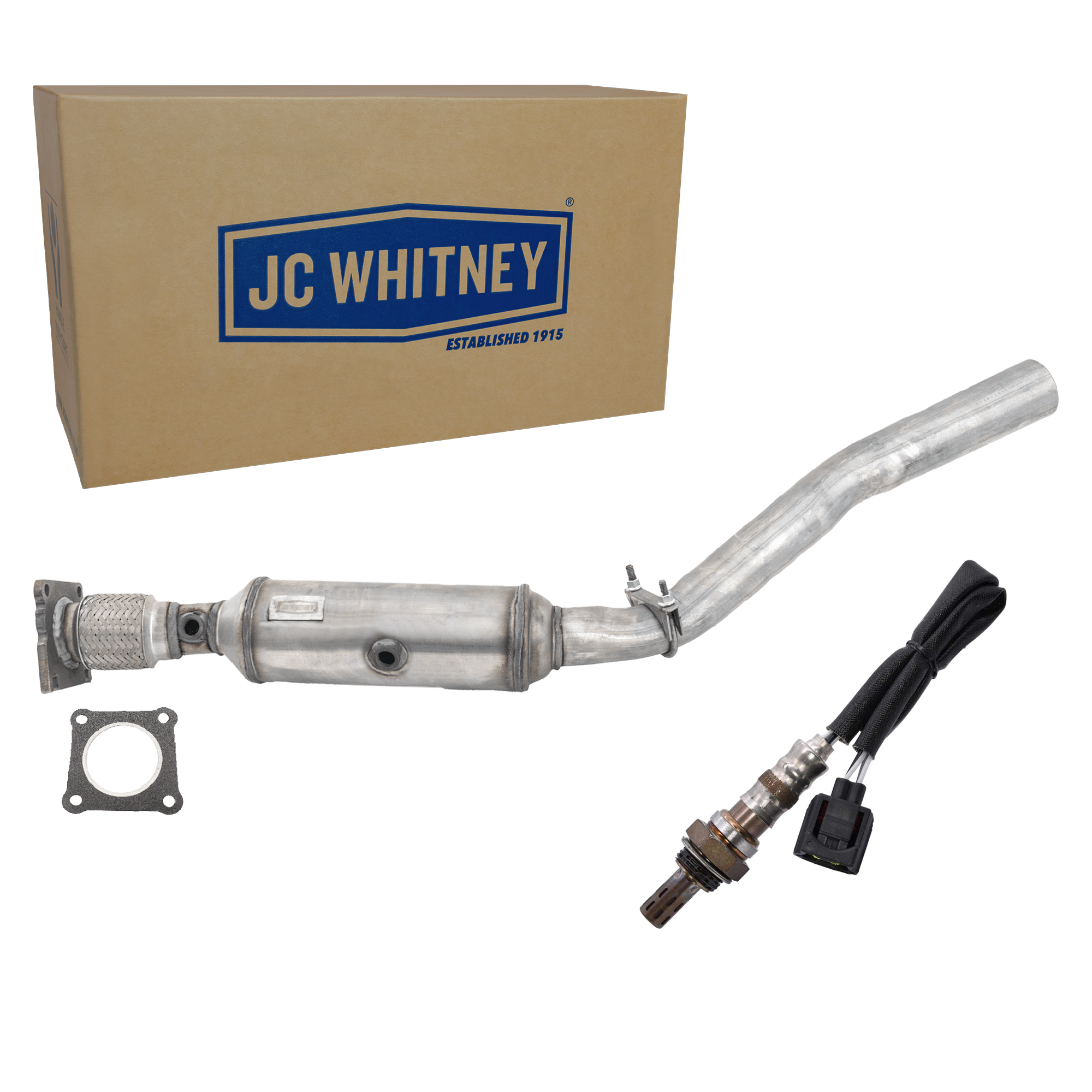 AM AVENGER 11-14 CALIBER 11-12 CATALYTIC CONVERTER 2 pc Kit with Oxygen Sensor SKU KIT 070324 R055