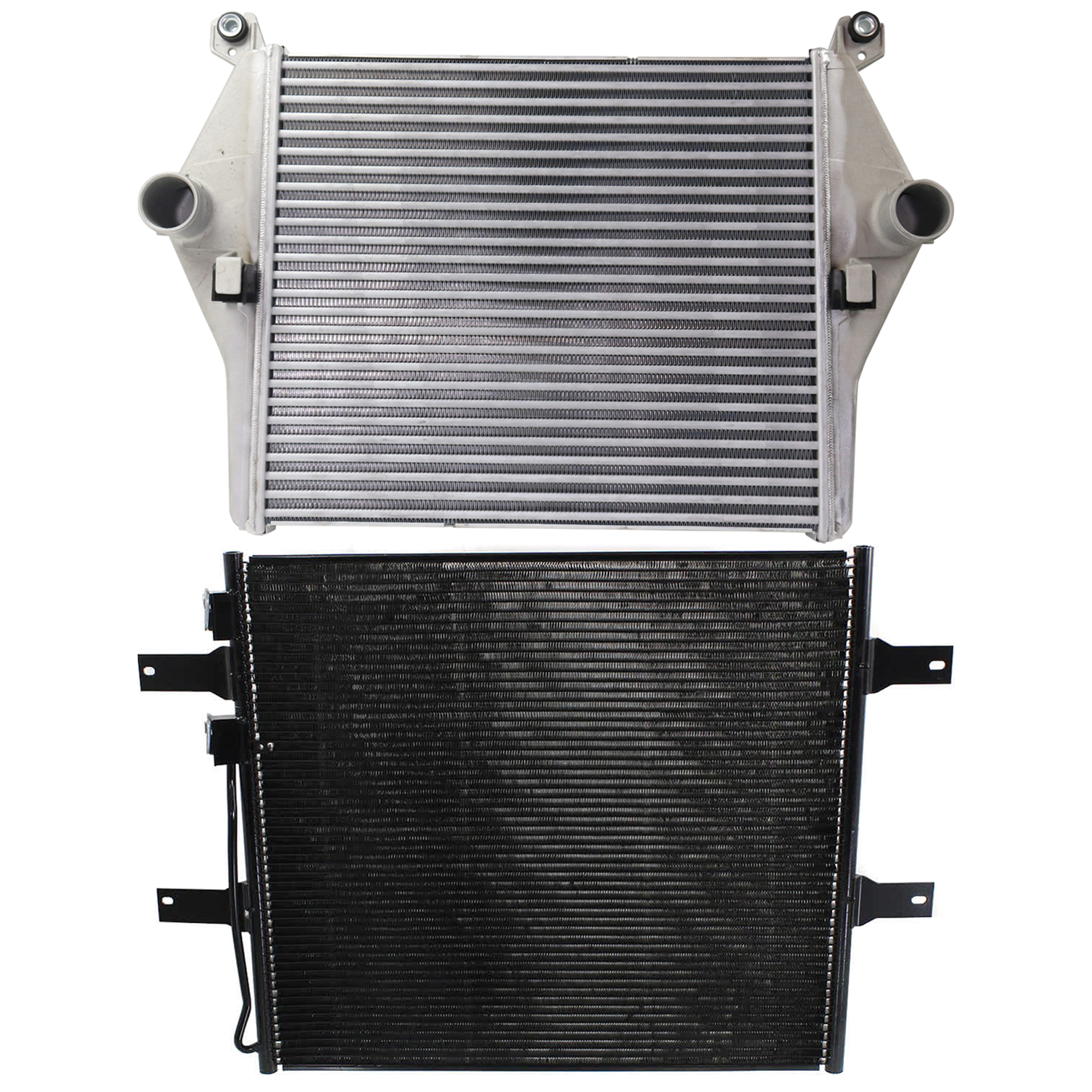 AM RAM 2500-3500 P U 07-07 INTERCOOLER 6.7L Eng. Diesel 2 pc Kit with A C Condenser SKU KIT 070325-04 Partslink CH3012100 CH3030239 OEM 5170704AJ 55057095AA