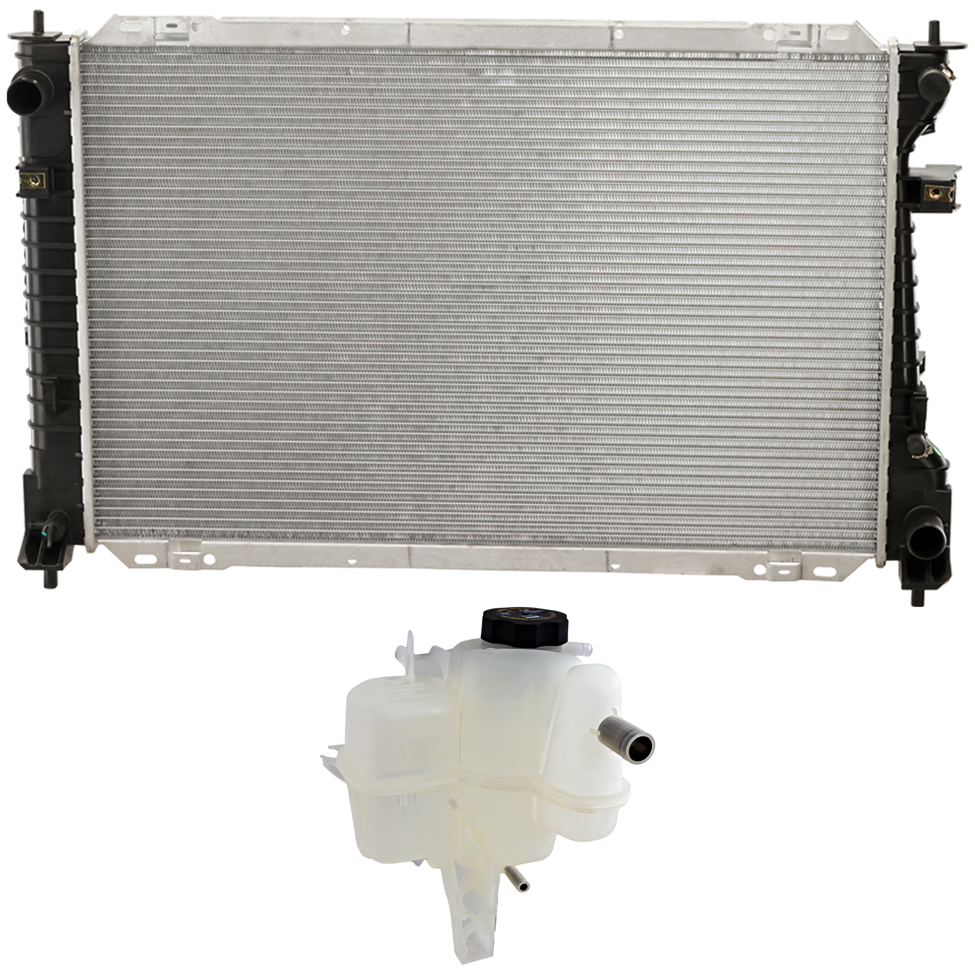 AM ESCAPE 09-12 MARINER 09-11 RADIATOR 2 Piece Kit Plastic Tank 2.5L Eng. with Coolant Reservoir SKU KIT 070325-08 Partslink FO3010277 MA3010230 FO3014107 OEM 9L8Z8005A ZZC415200A BL8Z8A080