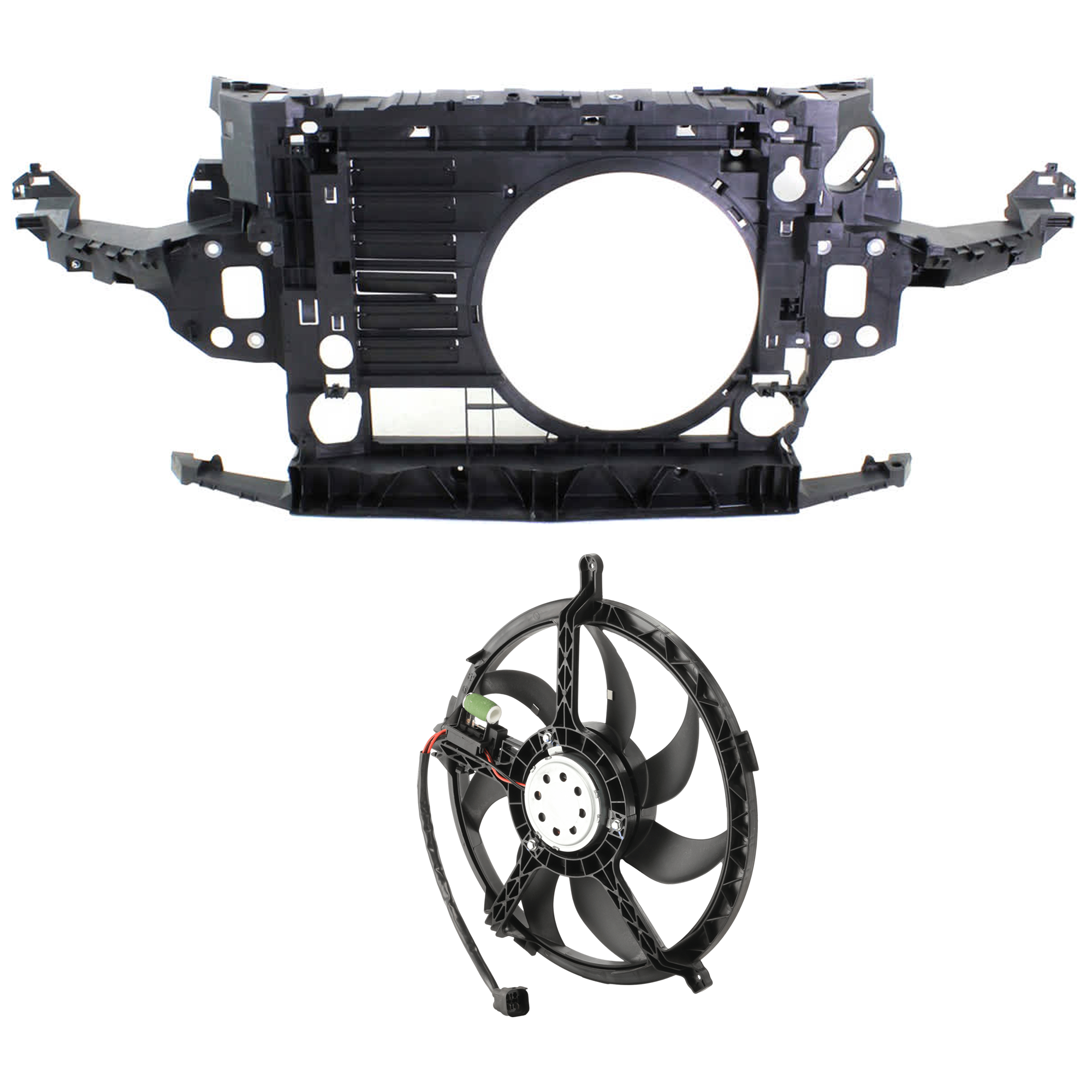 AM COOPER COUNTRYMAN 11-16 RADIATOR SUPPORT 2 Piece Kit S JCW Models with Cooling Fan Assembly SKU KIT 070325-13 Partslink MC1225108 MC3115103 OEM 51649802025-17422752632-174275