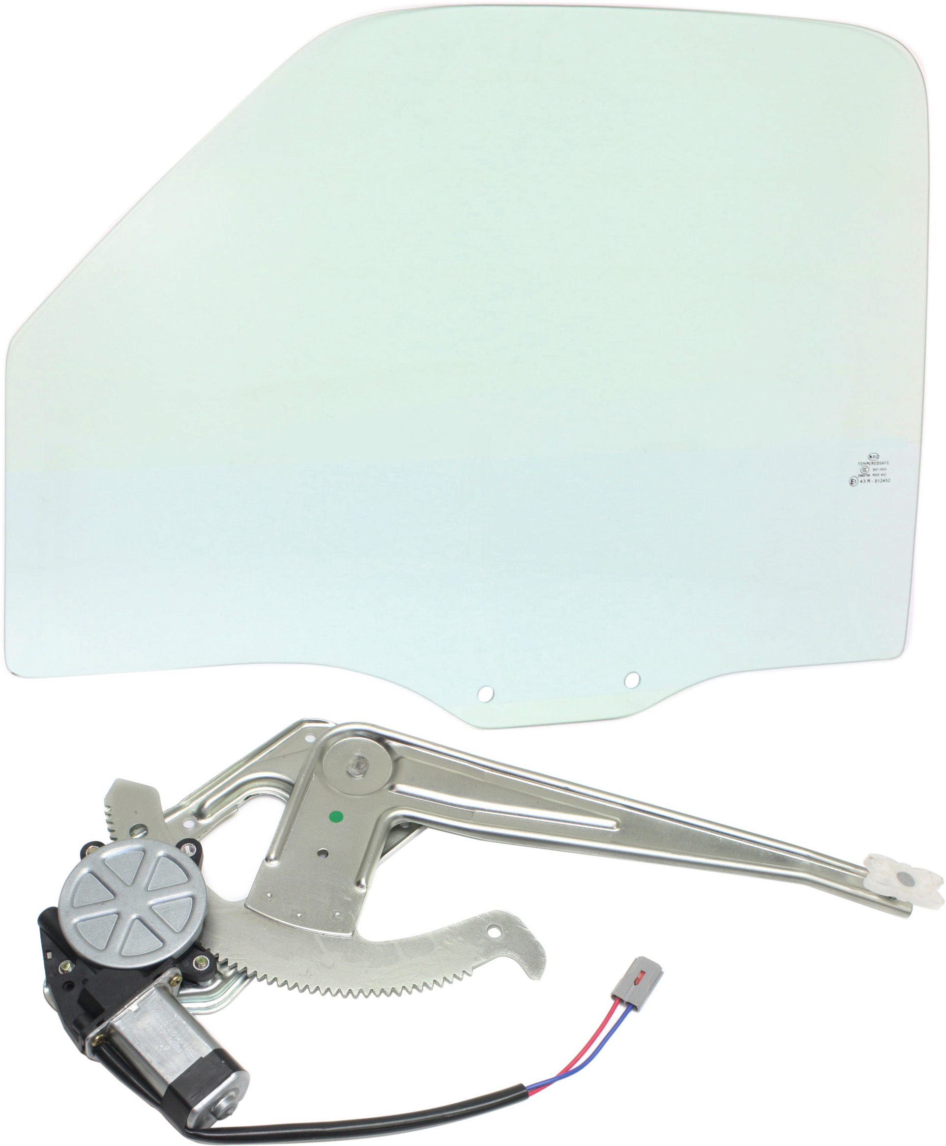 AM RANGER 03-11 FRONT DOOR GLASS LH Green Tint 2 pc Kit with Window Regulator SKU KIT 070417-05 Partslink FO1350156 FO1356121 OEM 3L5Z1021411AA DD10319GTNN DD08