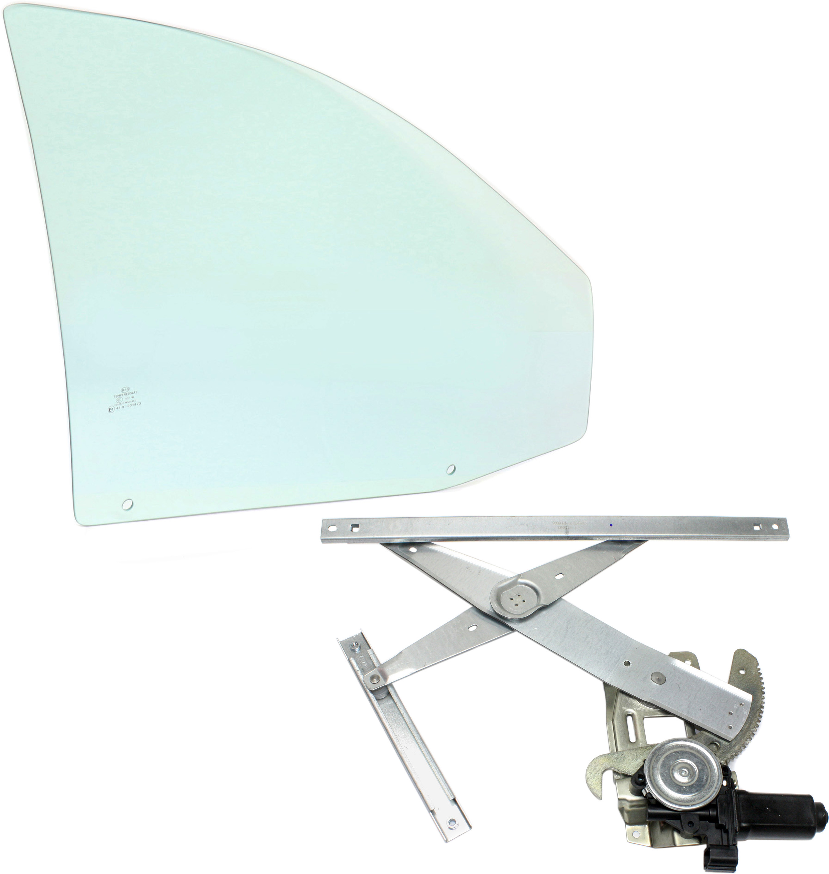 AM TAURUS 96-07 FRONT DOOR GLASS RH Green Tint 2 pc kit Power 4 Door w Motor w o Clip SKU KIT 070417-15 Partslink FO1351140 OEM F6DZ5421410AC DD08853GTNN 5F1Z