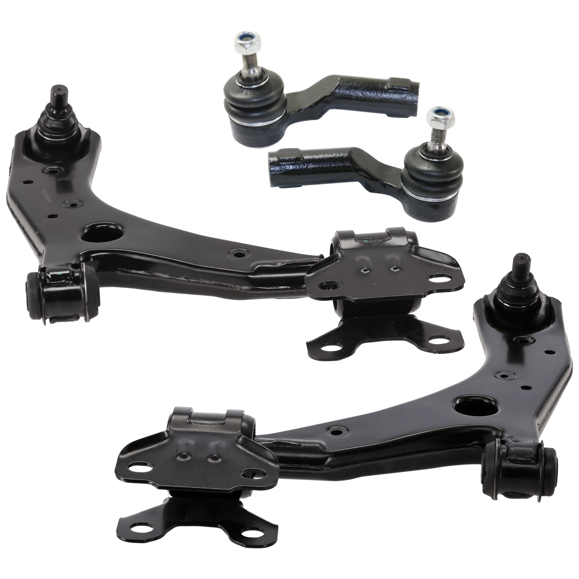 AM 3 SPORT MAZDA 3-10-13 FRONT CONTROL ARM KIT RH AND LH Lower w ball joint s 4 pc Kit with Tie Rod End SKU KIT 070418-36 Partslink MA4520100 MA4521100 OEM BBM234350 BBM234300 BP4L32290