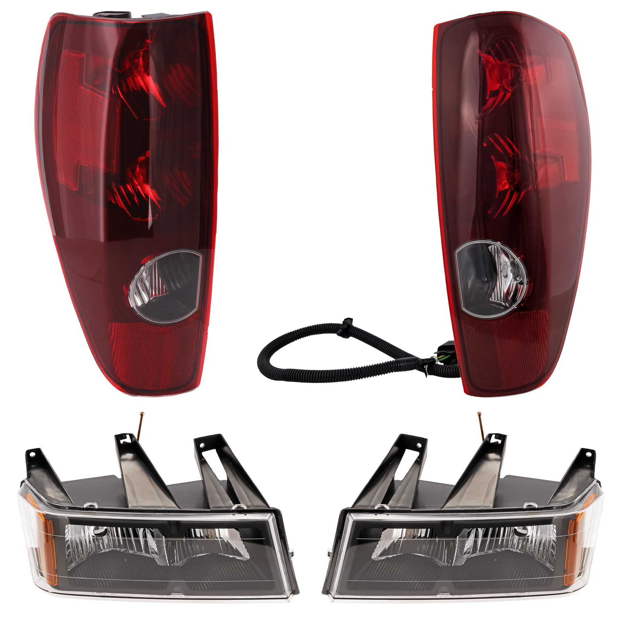 AM COLORADO CANYON 04-12 HEAD LAMP AND TAIL LAMP RH AND LH Assembly Halogen SKU KIT 070425 G01 Partslink GM2502234 GM2503234 GM2800164 GM2801164 OEM 20766569-20766570-20825943-194