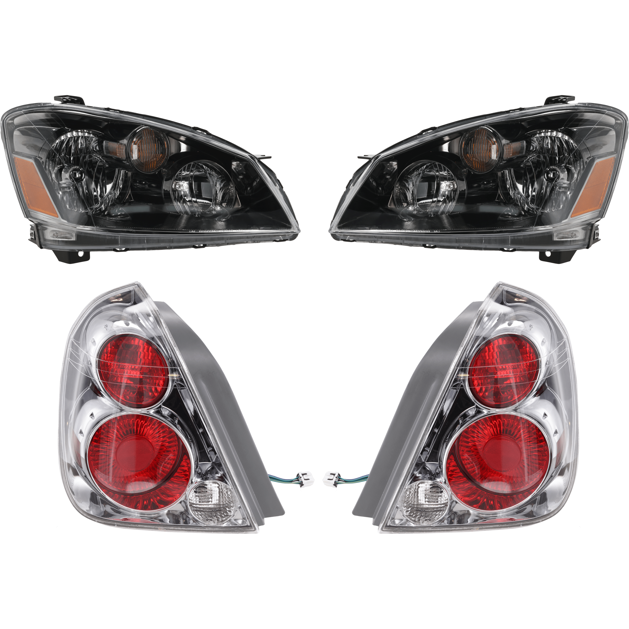 AM ALTIMA 05-06 HEAD LAMP RH AND LH Lens and Housing HID Xenon w o HID Kit w Tail Light SKU KIT 070425 G07 Partslink NI2518104 NI2519104 NI2800164 NI2801164 OEM 26025ZB900-26075ZB900-26555ZB0