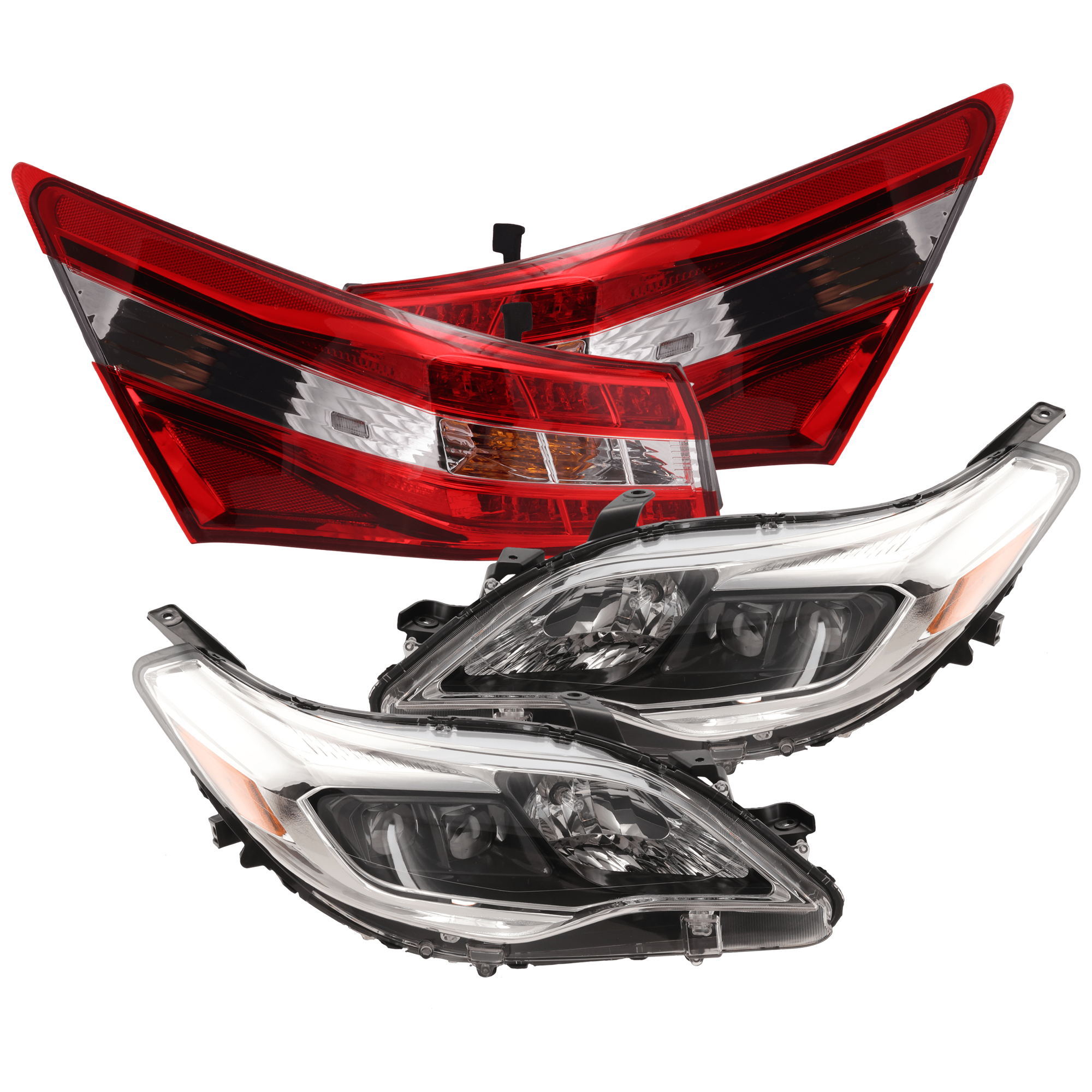 AM AVALON 13-15 HEAD LAMP RH AND LH Outer Assembly Halogen Exc. Limited Hybrid Limited w Tail Light SKU KIT 070425 G10 Partslink TO2502215 TO2503215 TO2804117 TO2805117 OEM 8111007121-8115007121-81560070